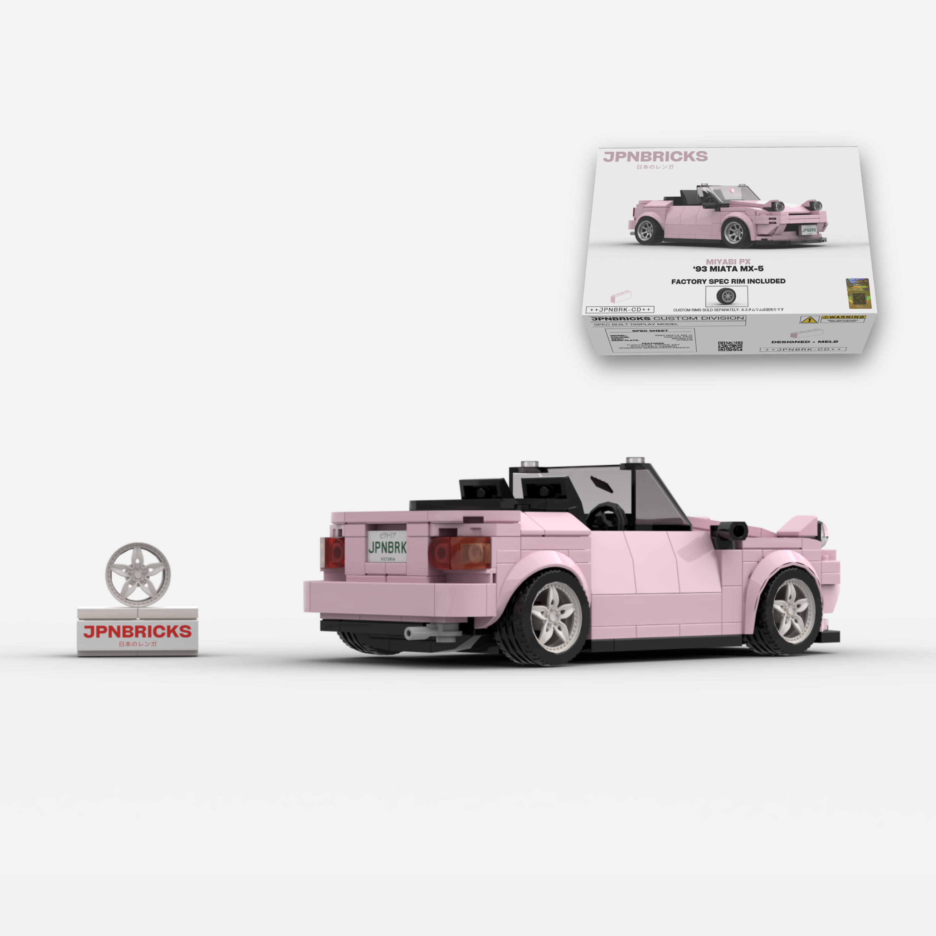 1993 Miata MX-5 Sakura Pink Brick Car Model Kit