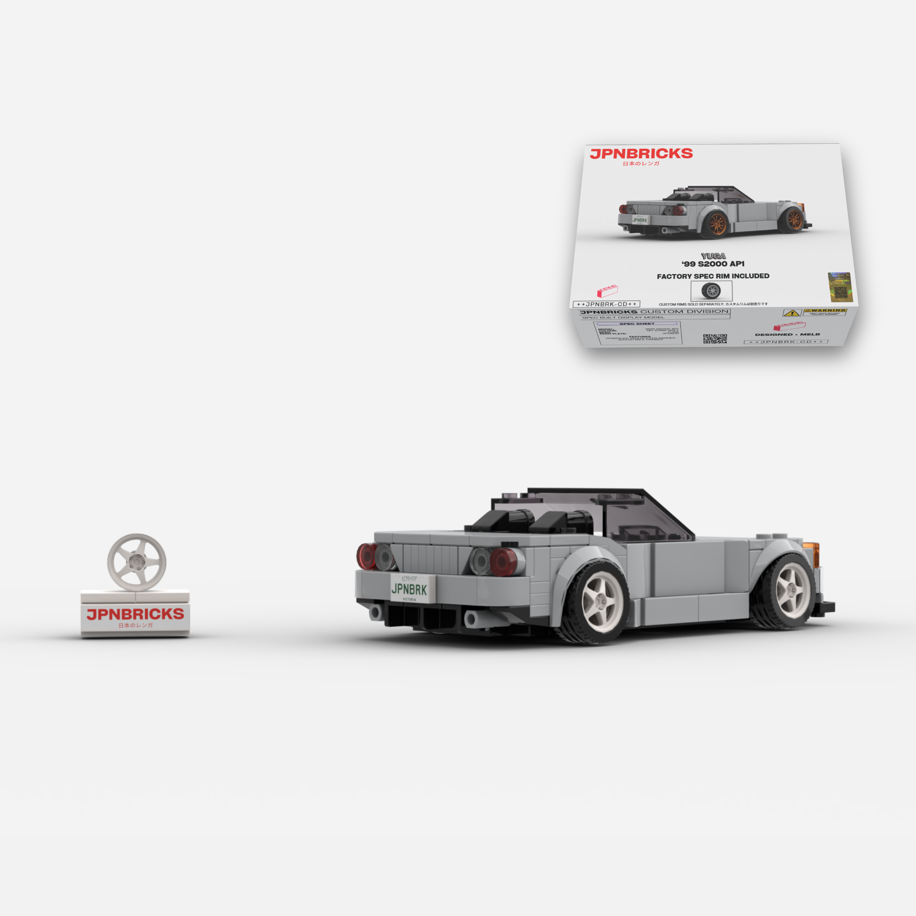 1999 S2000 AP1 NH-676M Grey Brick Car Model Kit