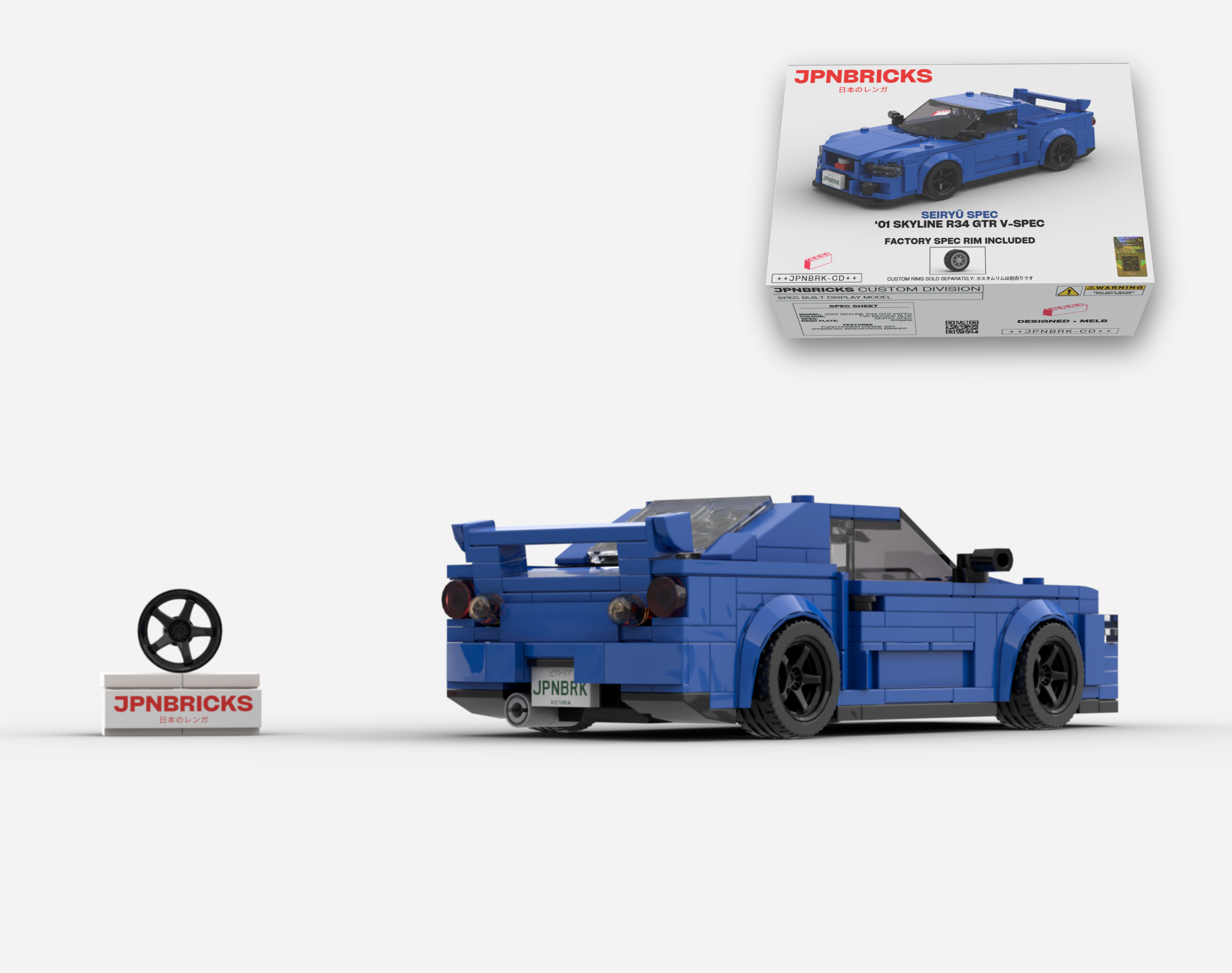 2001 SKYLINE R34 GTR V-SPEC II TV2 BAYSIDE BLUE