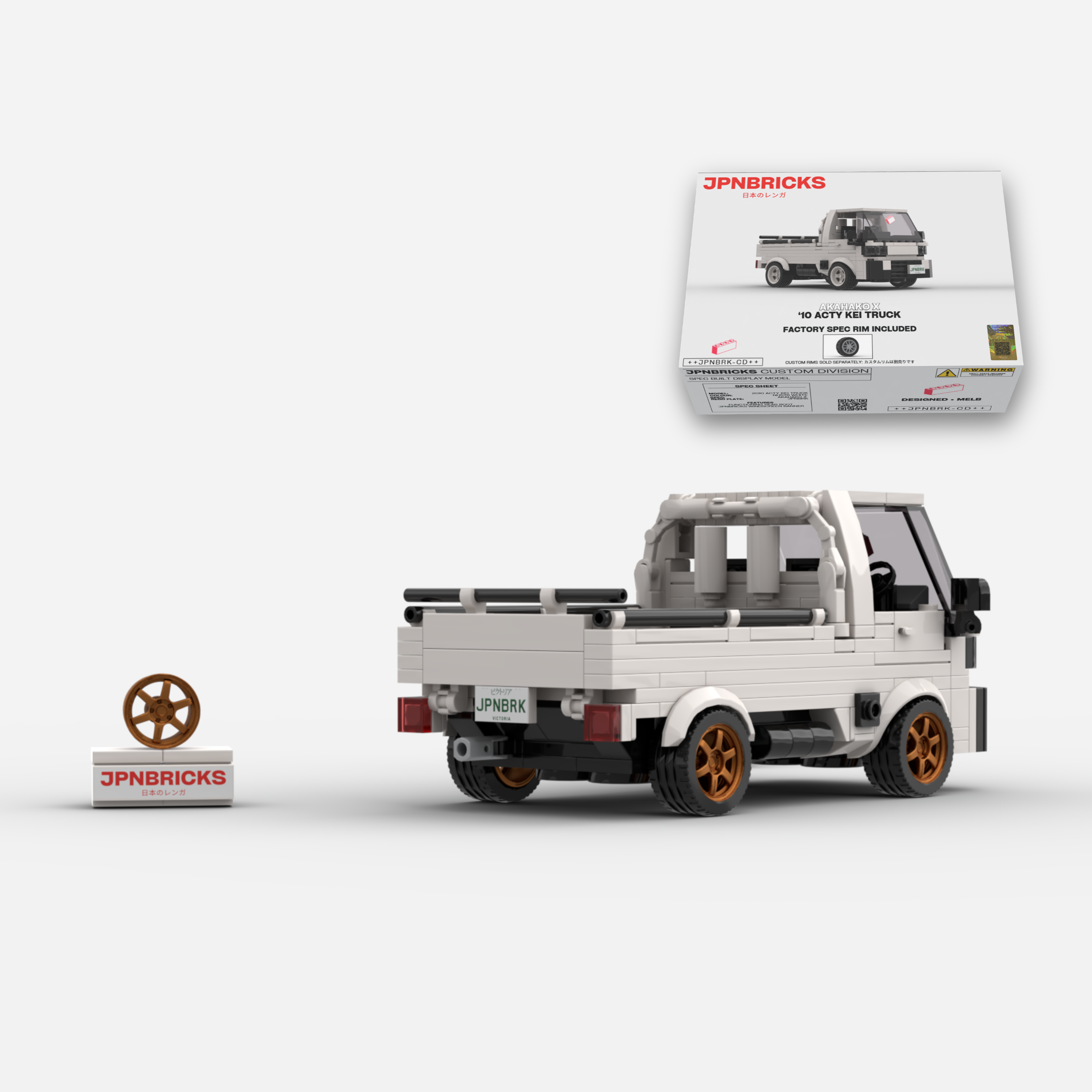 2010 Acty Kei Truck NH578 White Brick Car Model Kit