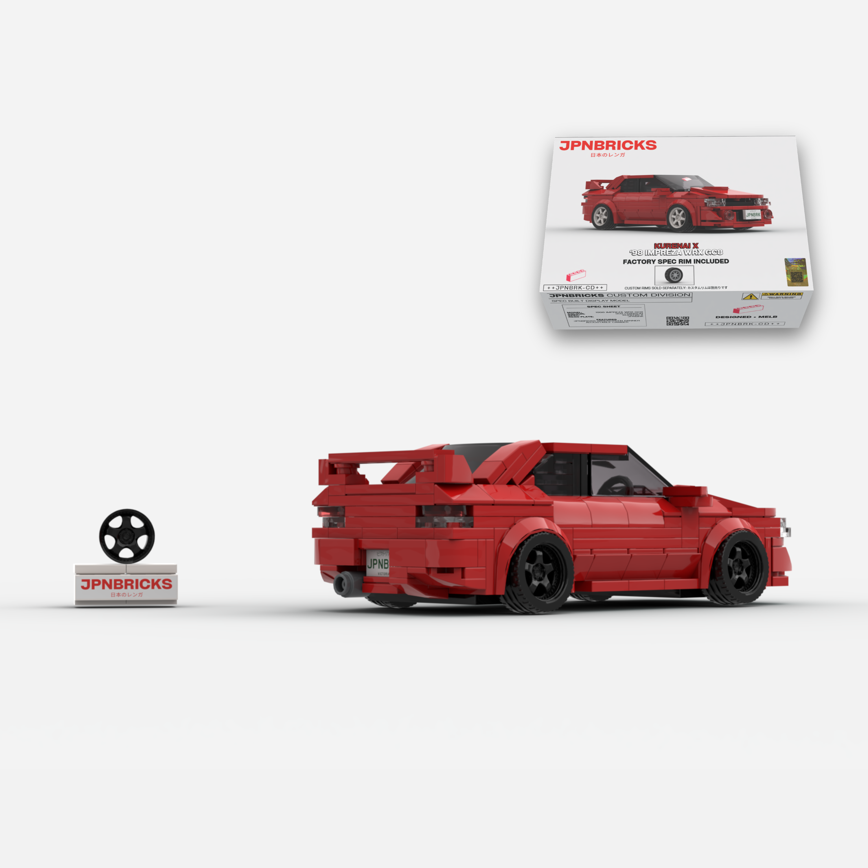 1998 Impreza WRX GC8 309 Crimson Brick Car Model Kit