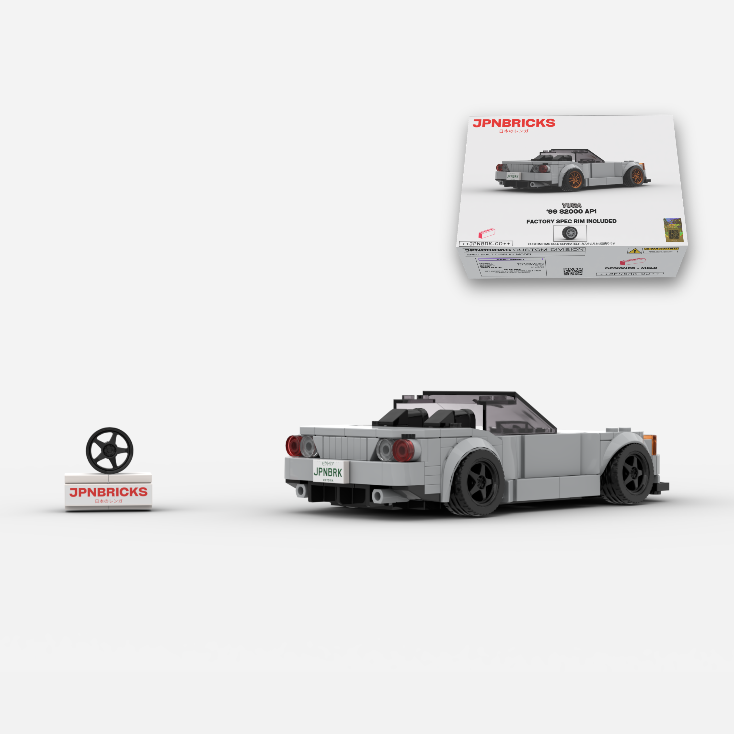 1999 S2000 AP1 NH-676M Grey Brick Car Model Kit