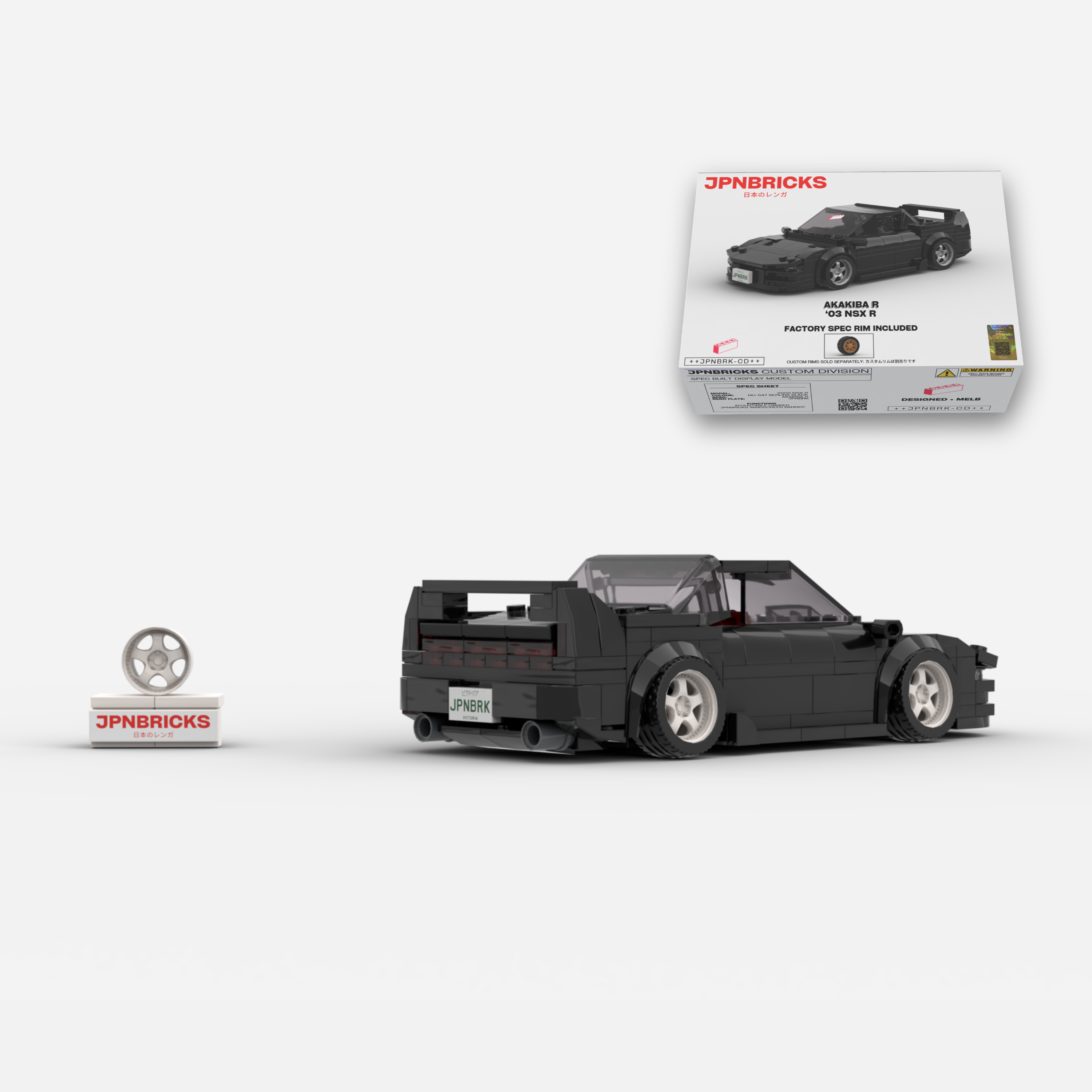 2003 NSX R NH-547 Black Brick Car Model Kit