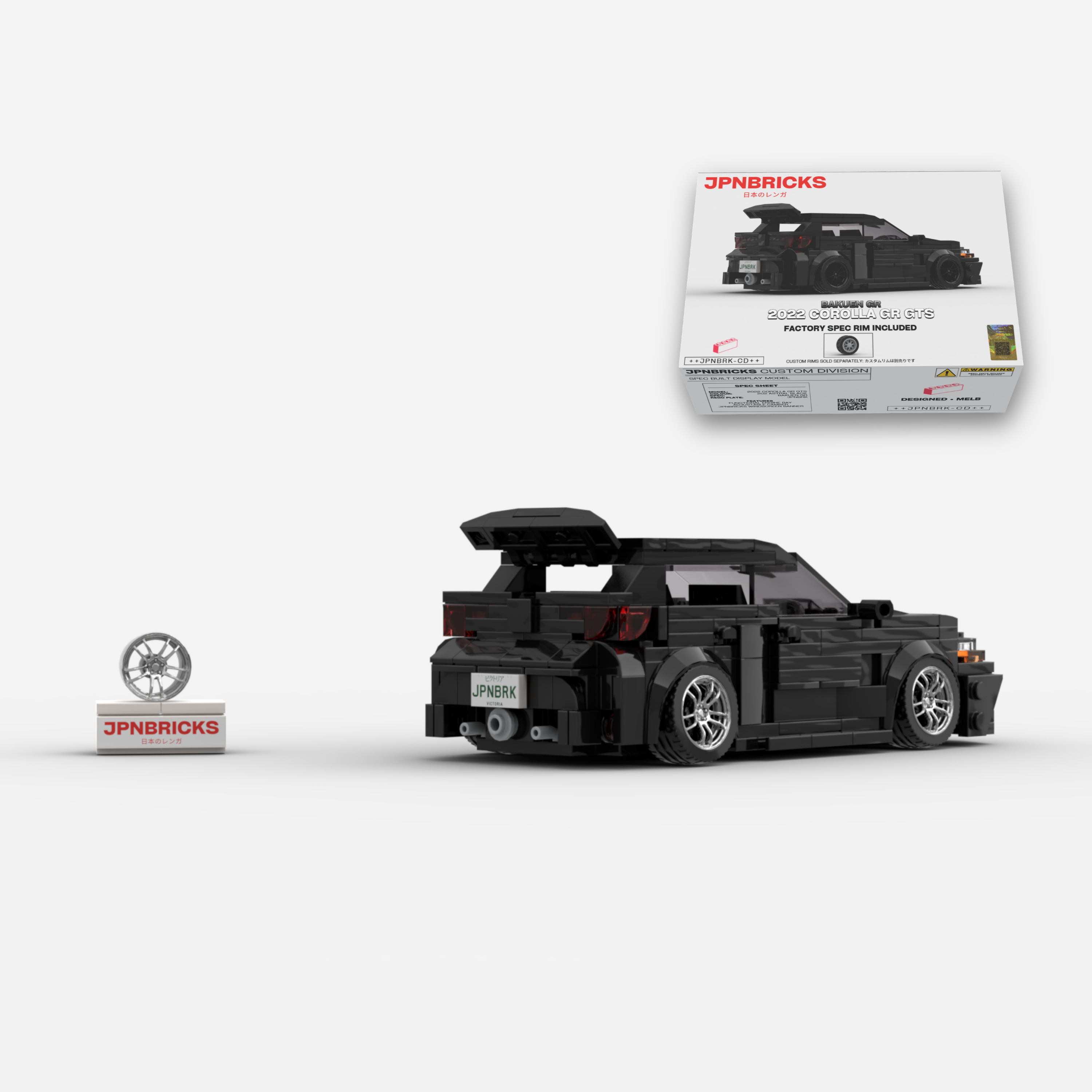 [PRE-ORDER] 2022 Corolla GR GTS 202 Astral Black Brick Car Model Kit