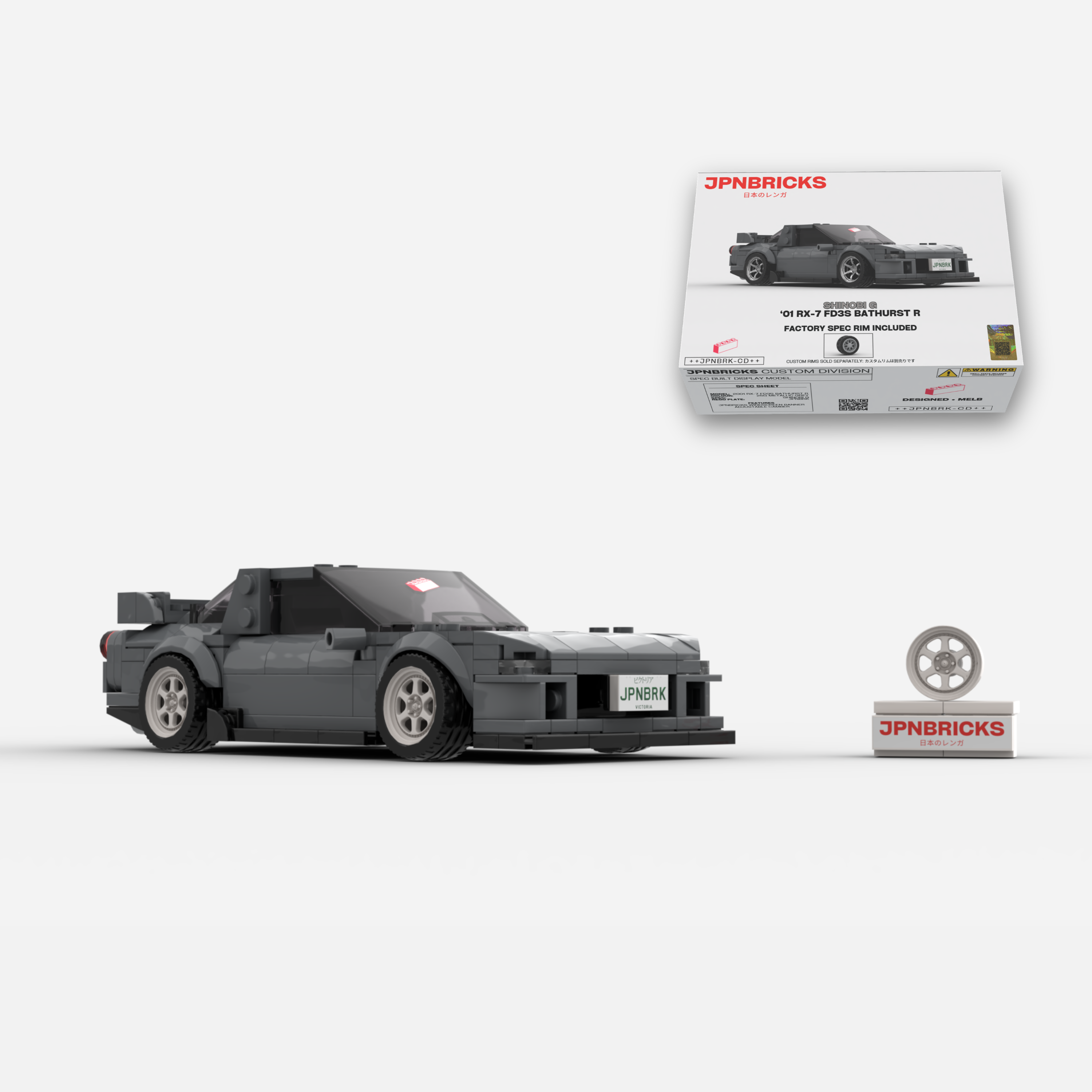 2001 RX-7 FD3S BATHURST R 25G GREY BRICK CAR MODEL KIT