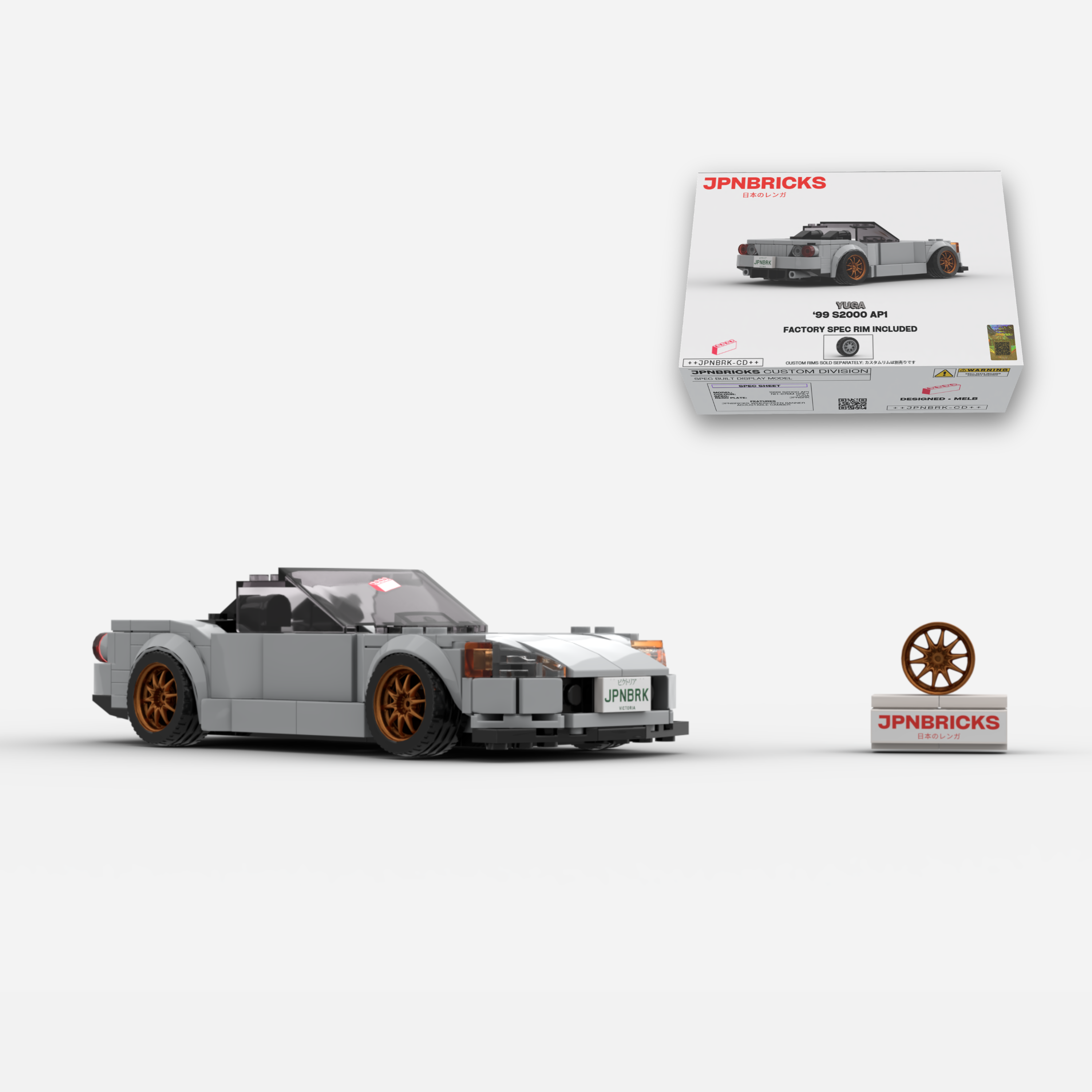 [PRE-ORDER] 1999 S2000 AP1 NH-676M GREY BRICK CAR MODEL KIT