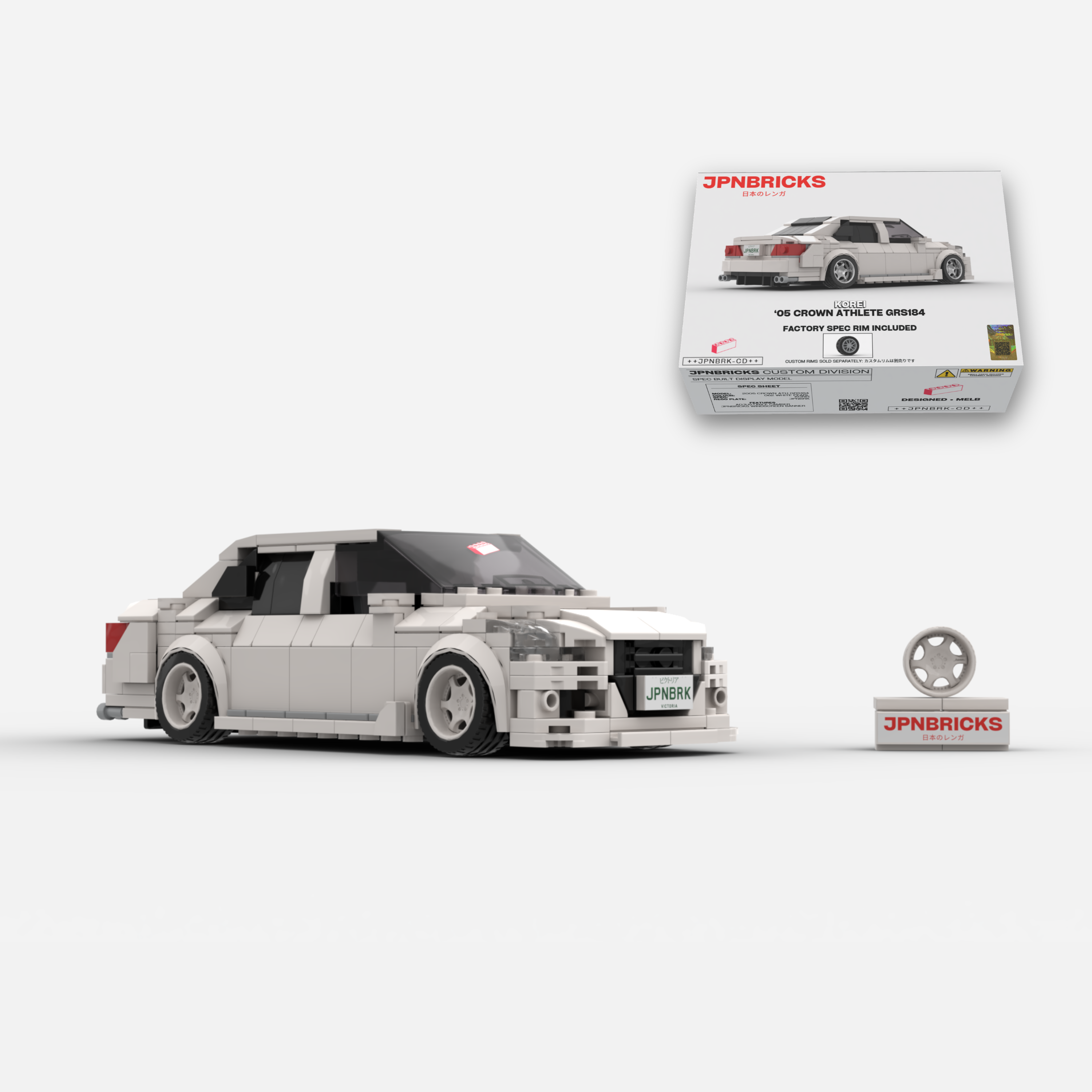 2005 Crown Athlete GRS184 062 White Brick Car Model Kit