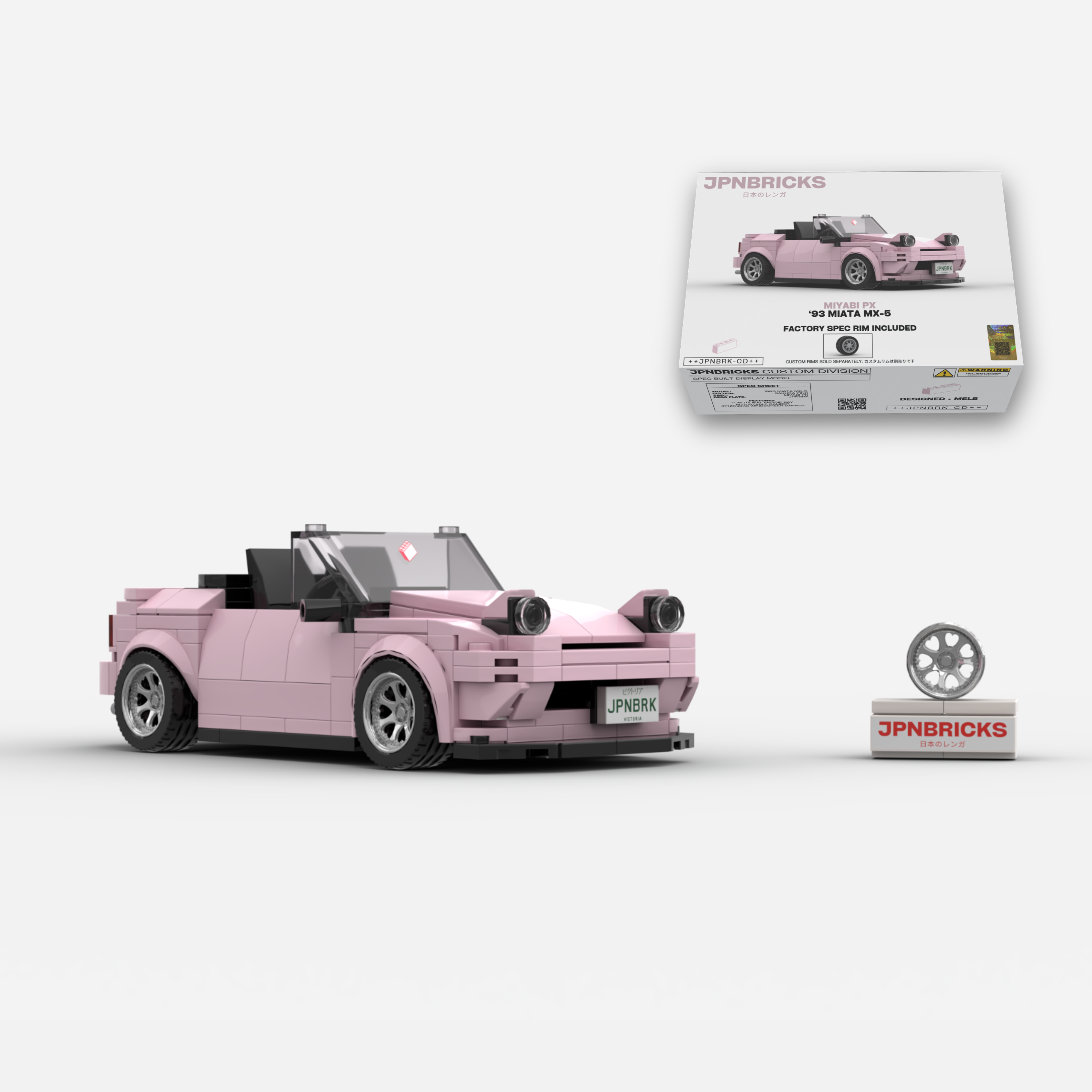 1993 Miata MX-5 Sakura Pink Brick Car Model Kit