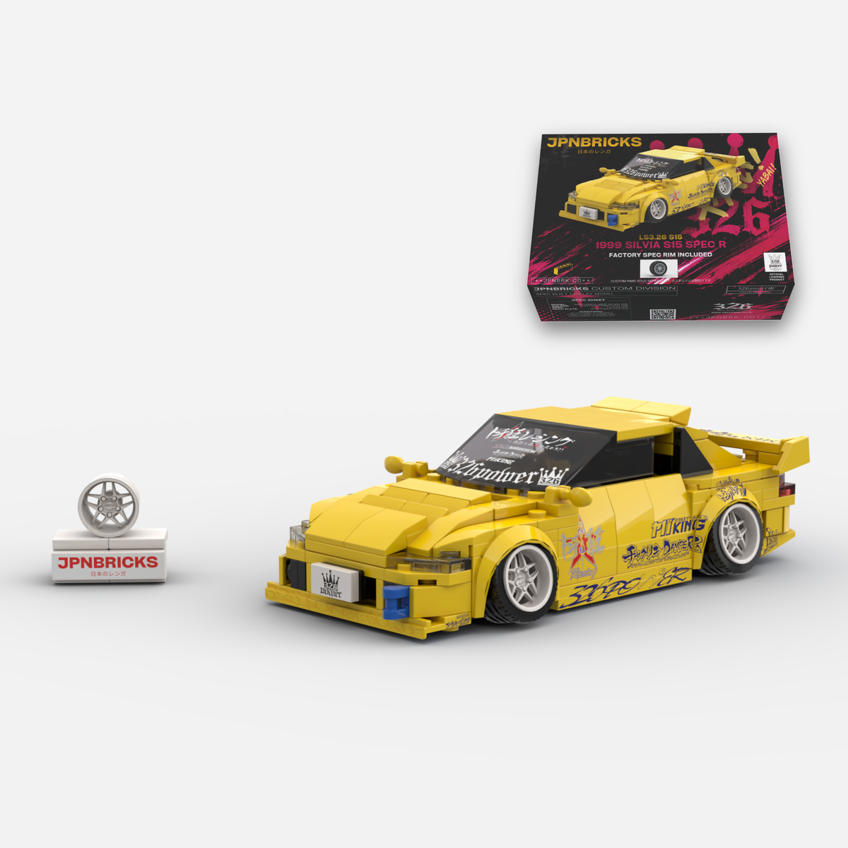 326POWER® LS3.26 S15 1999 Silvia S15 Spec R Brick Car Model Kit