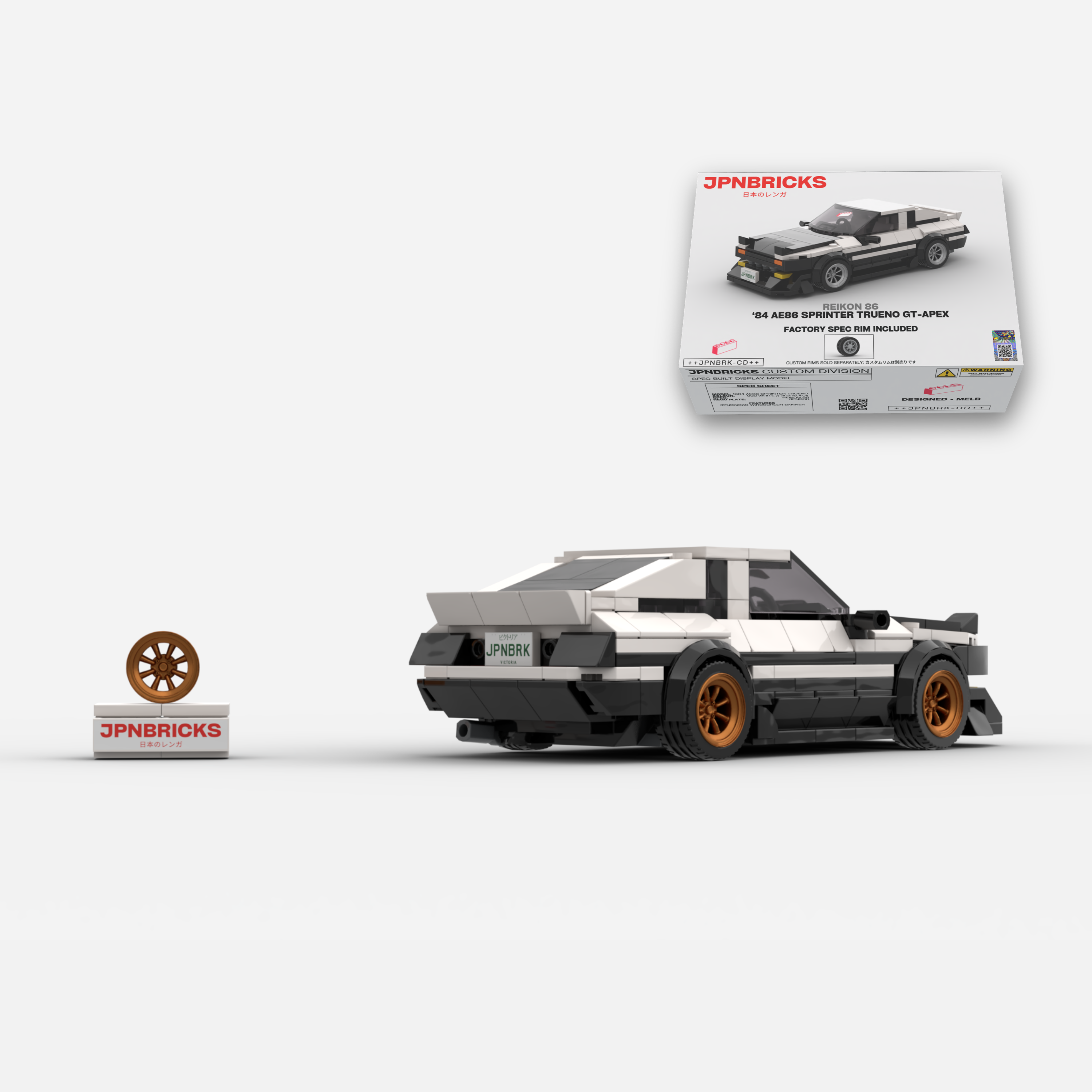 1984 AE86 Sprinter Trueno GT-Apex Brick Car Model Kit