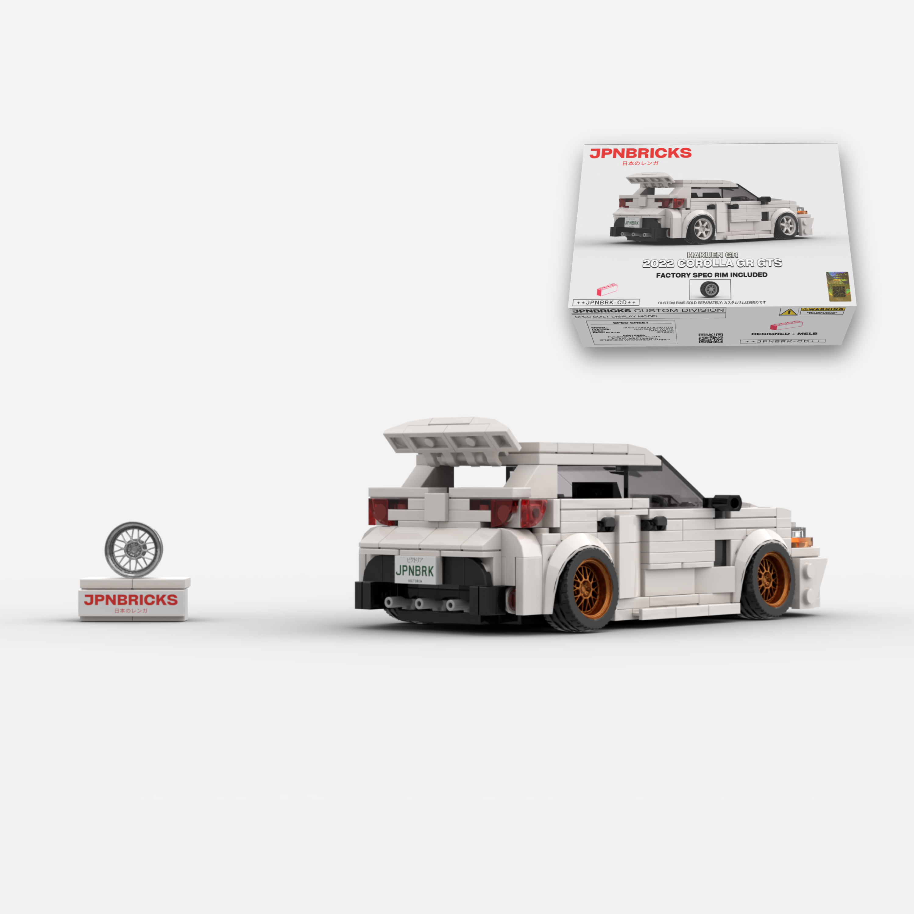 [PRE-ORDER] 2022 Corolla GR GTS 040 Glacier White Brick Car Model Kit