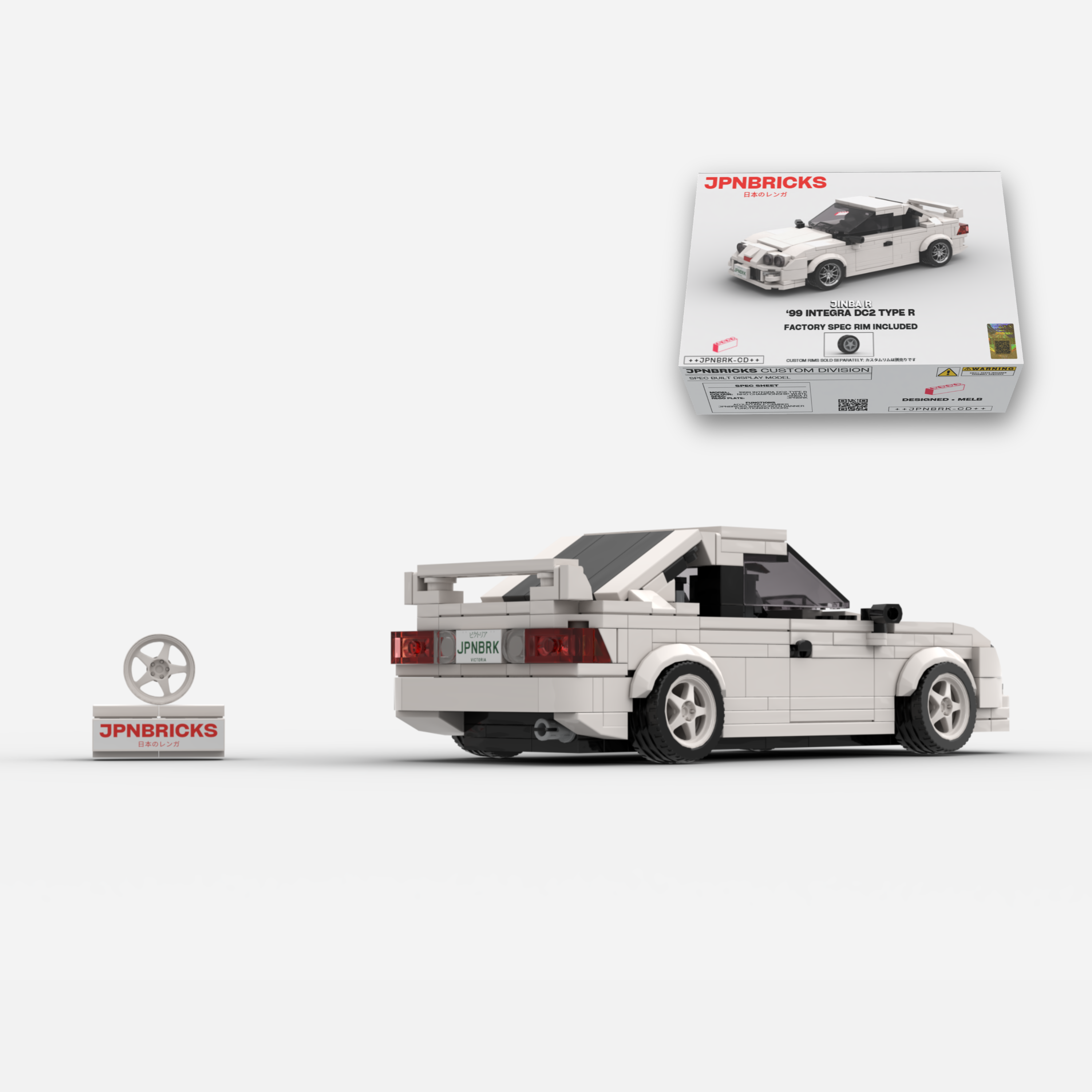[PRE-ORDER] 1999 Integra DC2 Type R NH0 Championship White Brick Car Model Kit