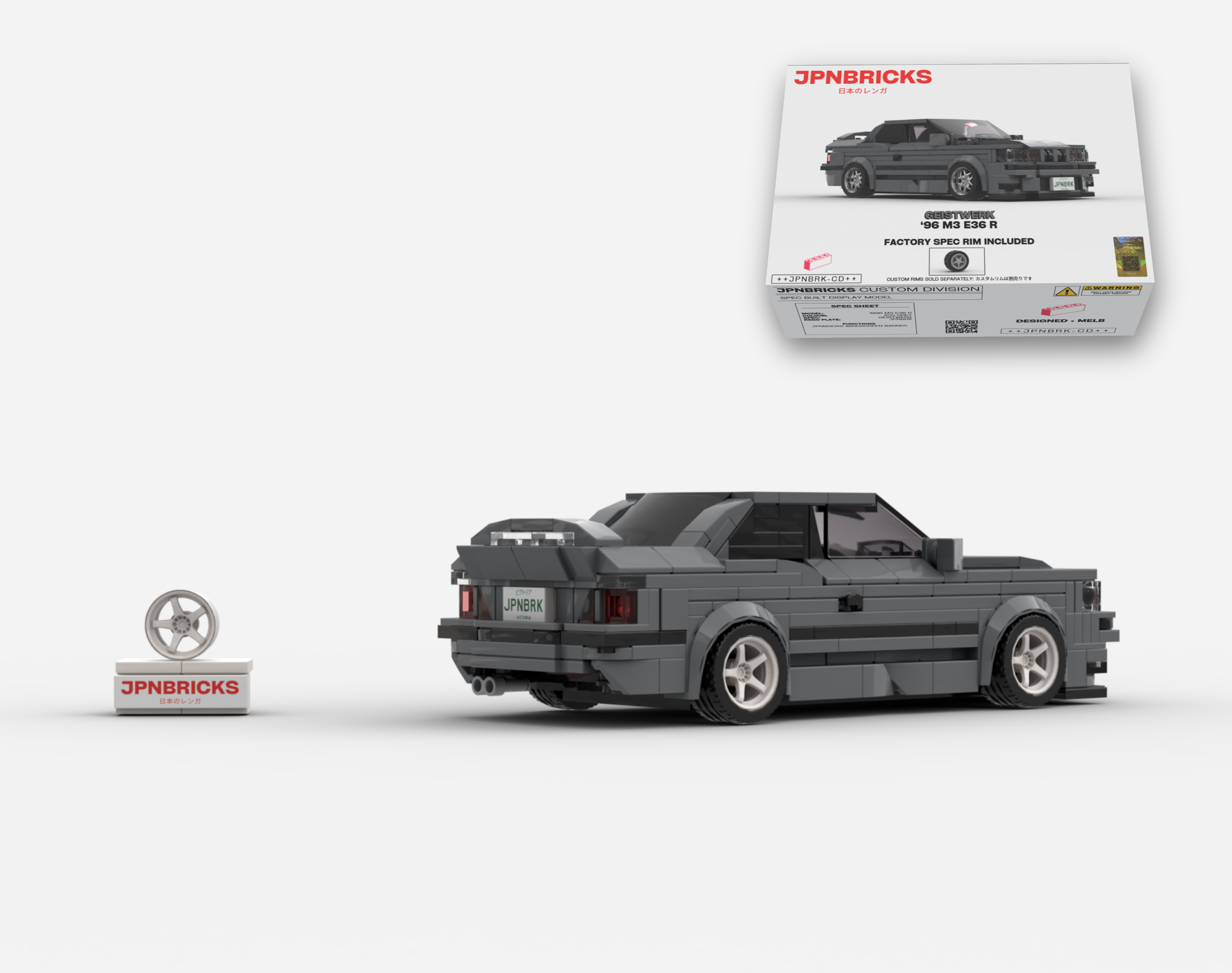 1996 M3 E36 R 400 GREY BRICK CAR MODEL KIT
