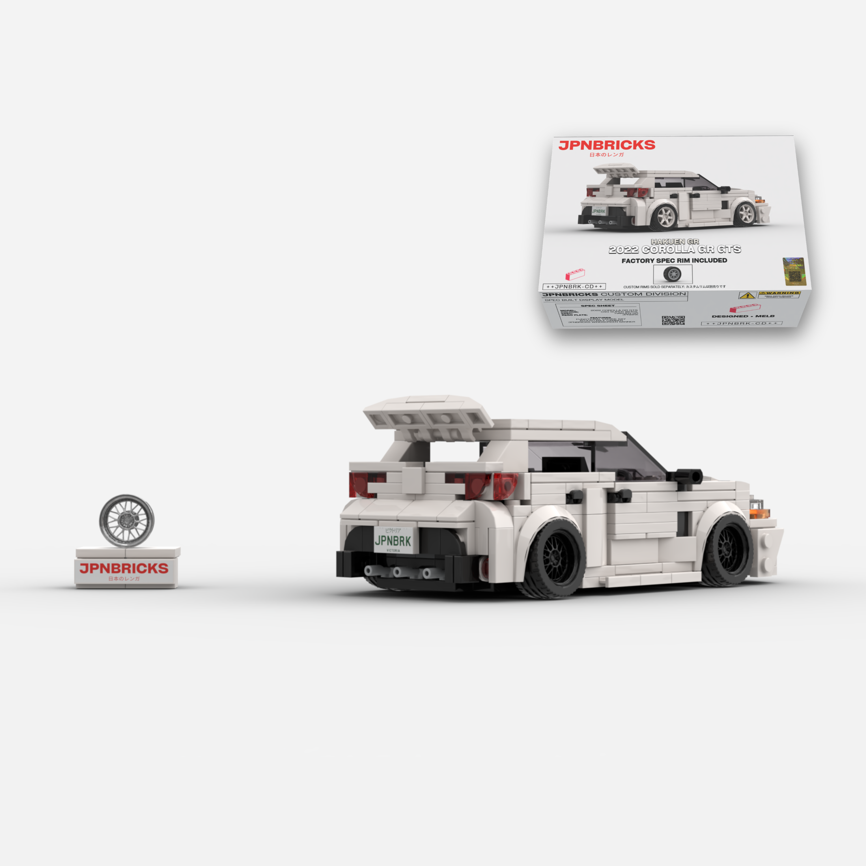 [PRE-ORDER] 2022 Corolla GR GTS 040 Glacier White Brick Car Model Kit