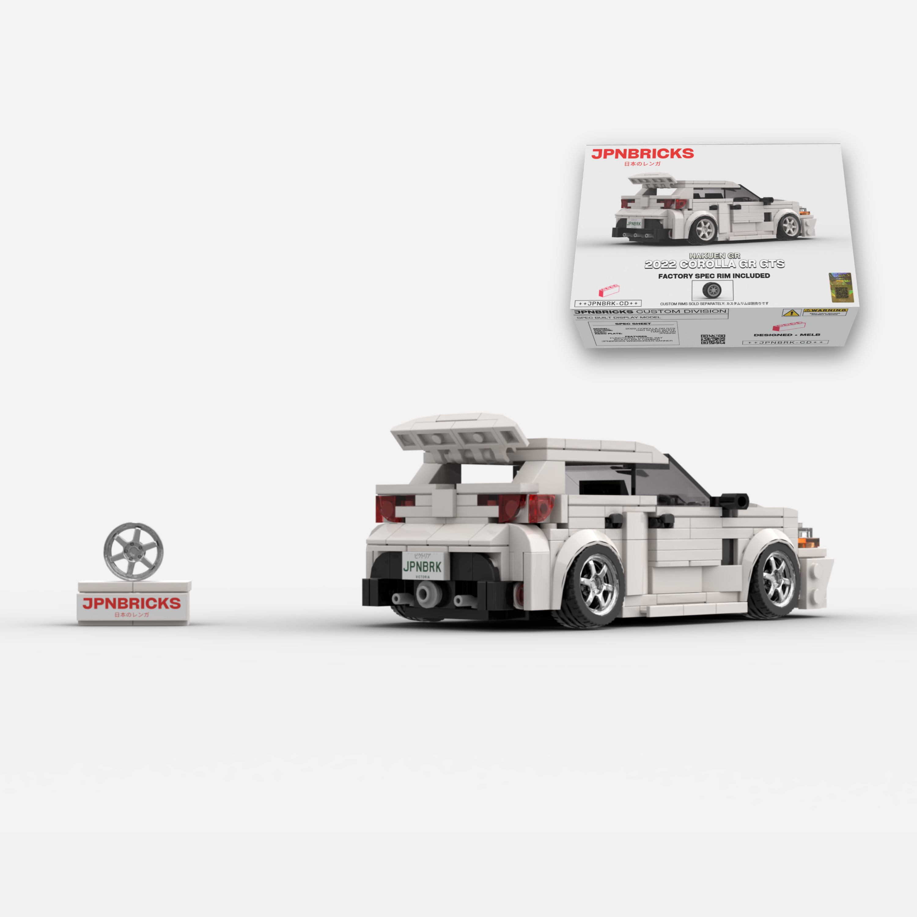 [PRE-ORDER] 2022 Corolla GR GTS 040 Glacier White Brick Car Model Kit