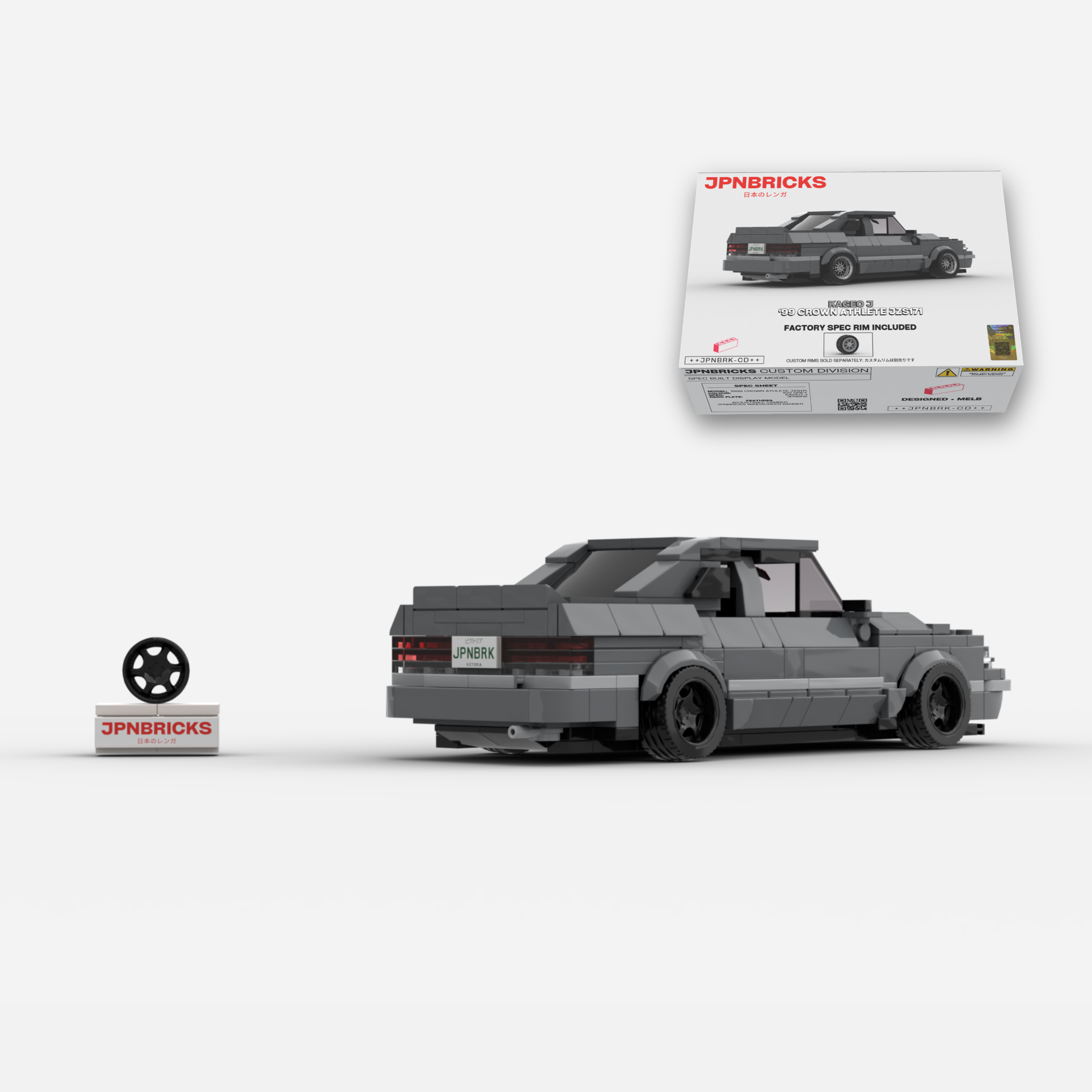 1999 CROWN ATHLETE V JZS171 1C0 GREY BRICK CAR MODEL KIT