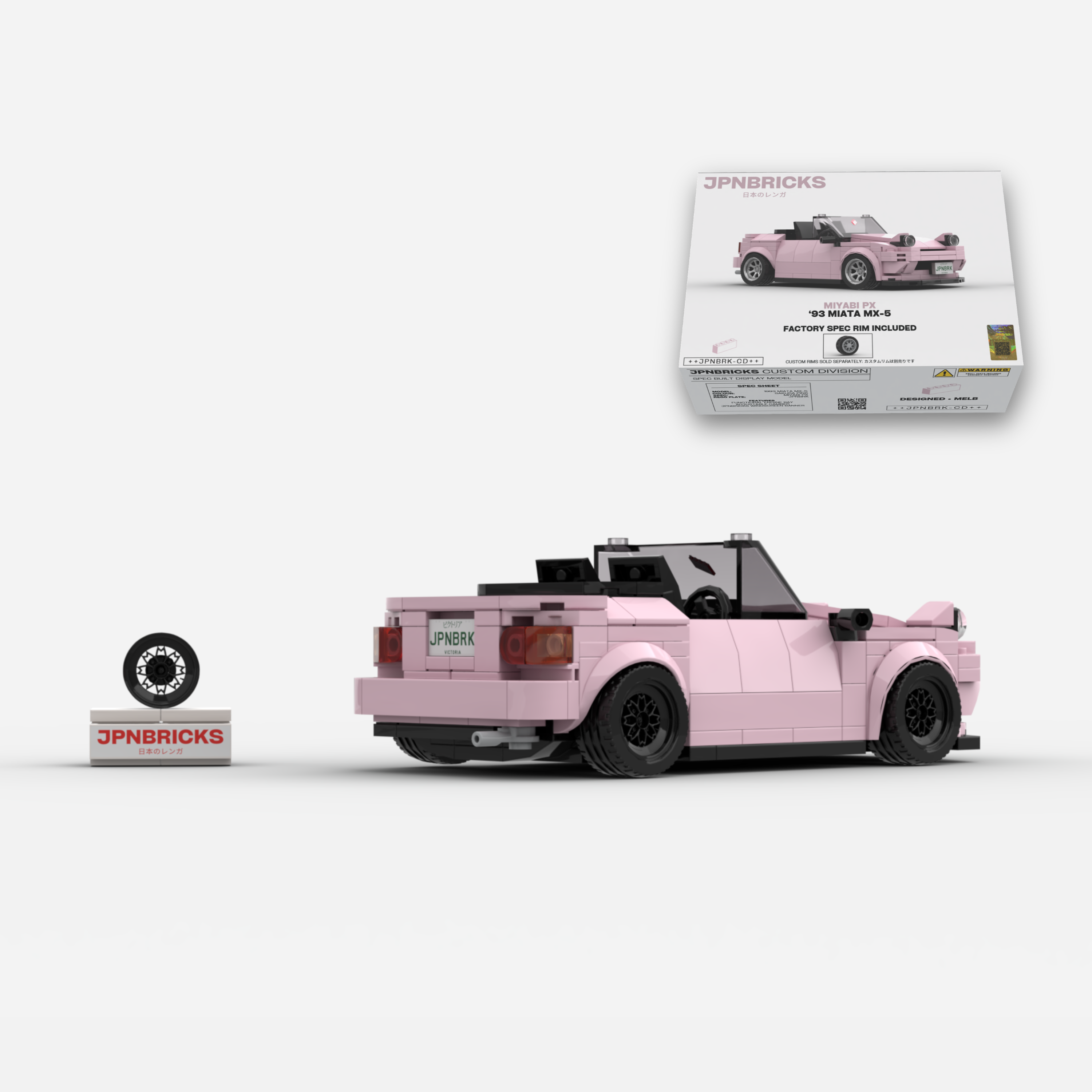 1993 Miata MX-5 Sakura Pink Brick Car Model Kit