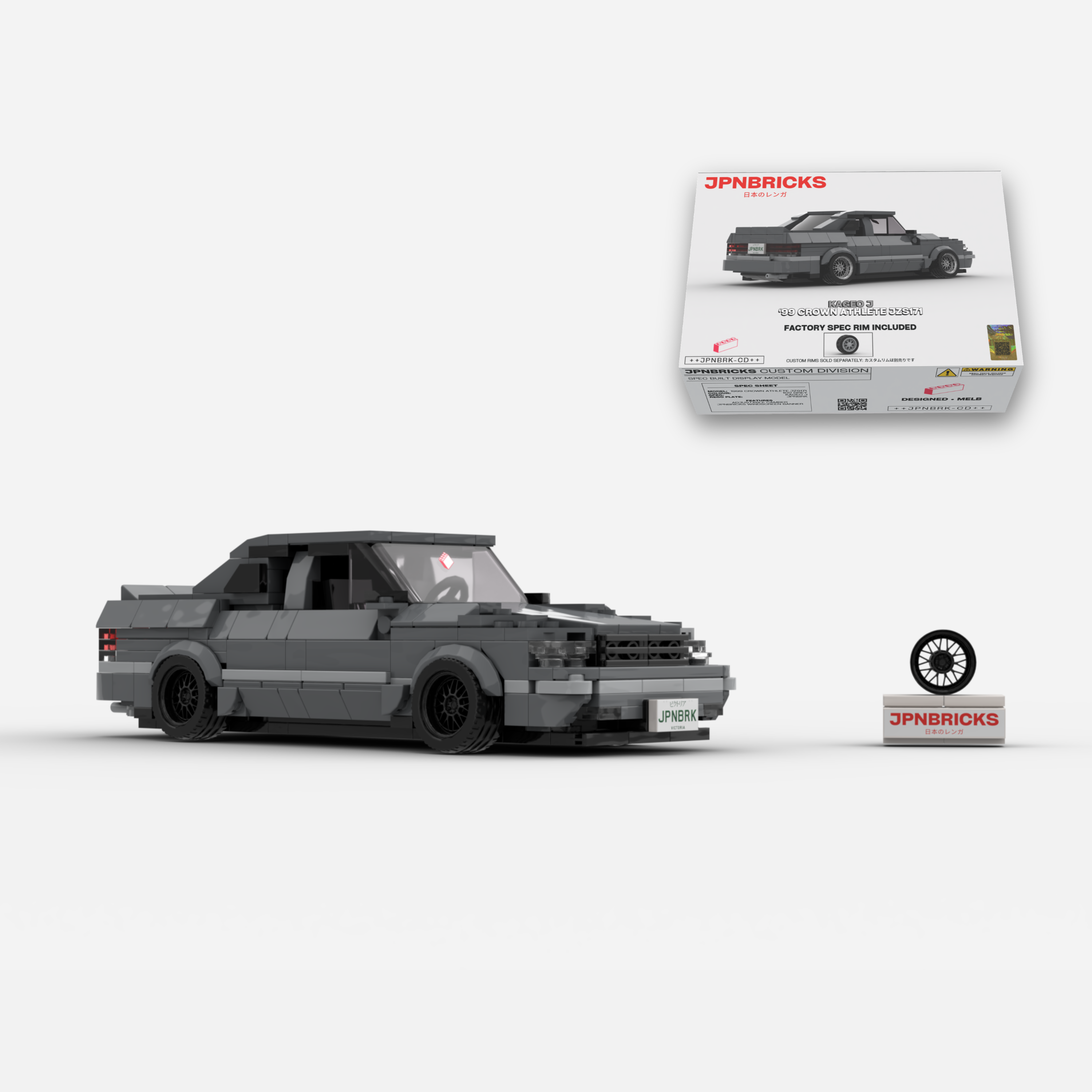 1999 CROWN ATHLETE V JZS171 1C0 GREY BRICK CAR MODEL KIT