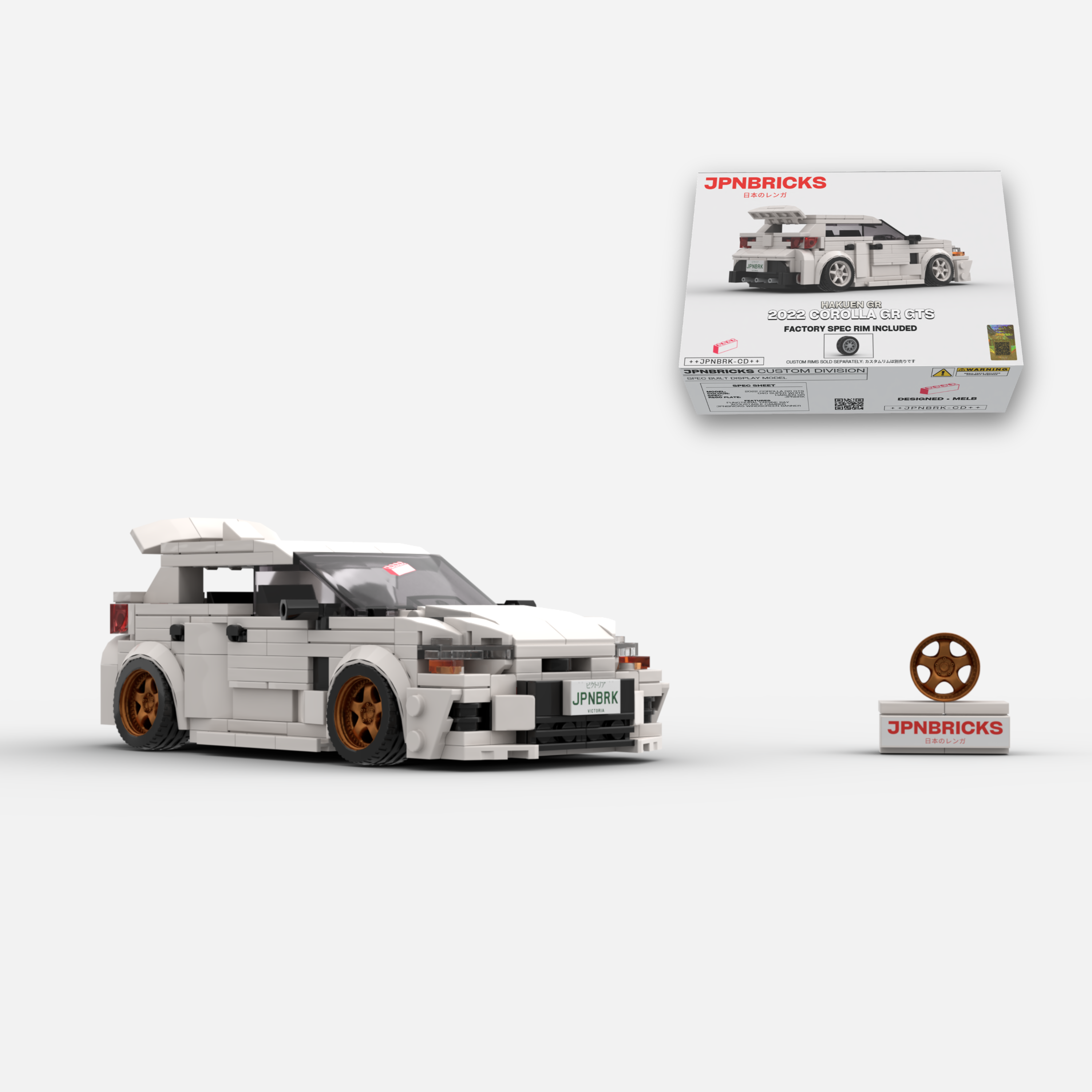 [PRE-ORDER] 2022 Corolla GR GTS 040 Super White Brick Car Model Kit