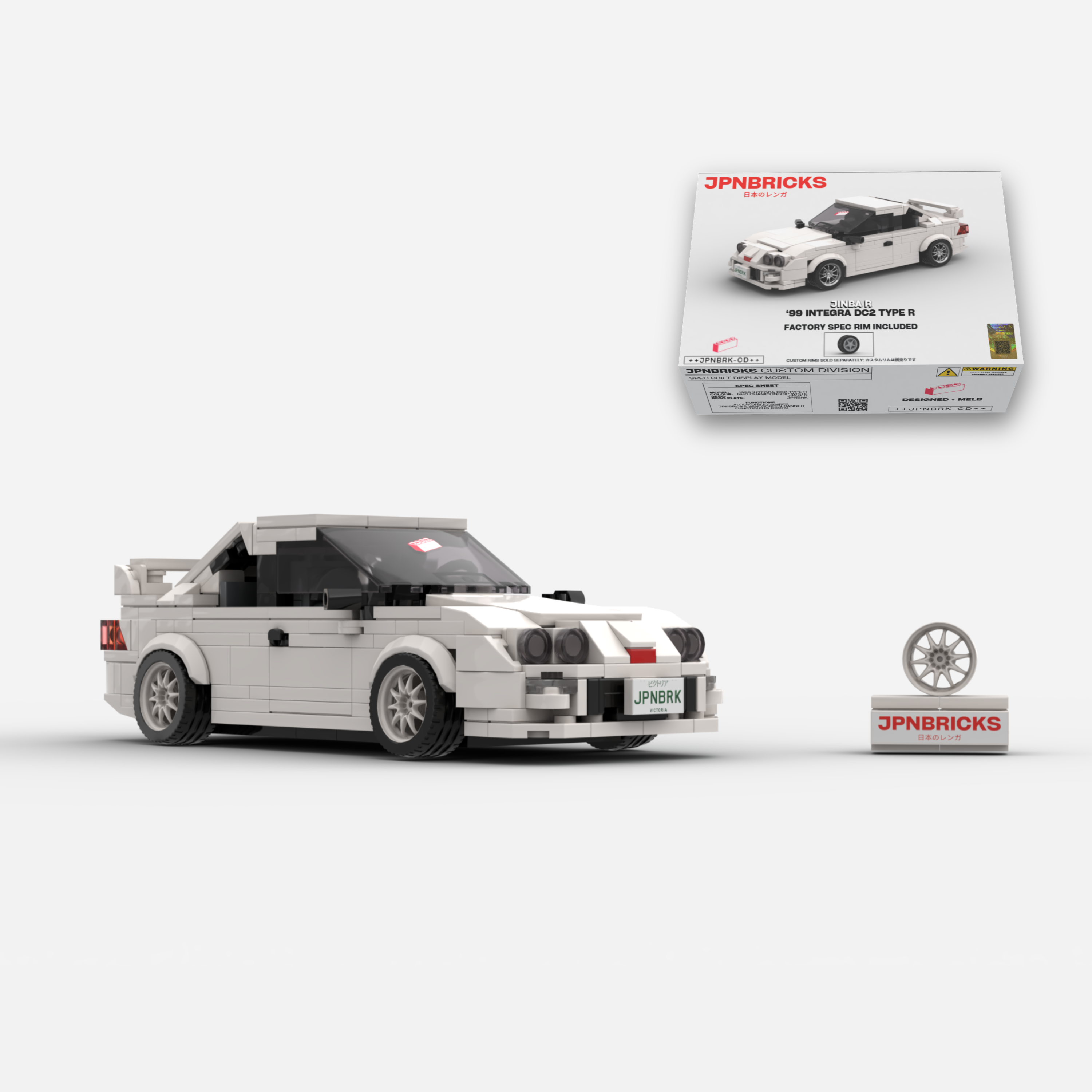 [PRE-ORDER] 1999 Integra DC2 Type R NH0 Championship White Brick Car Model Kit