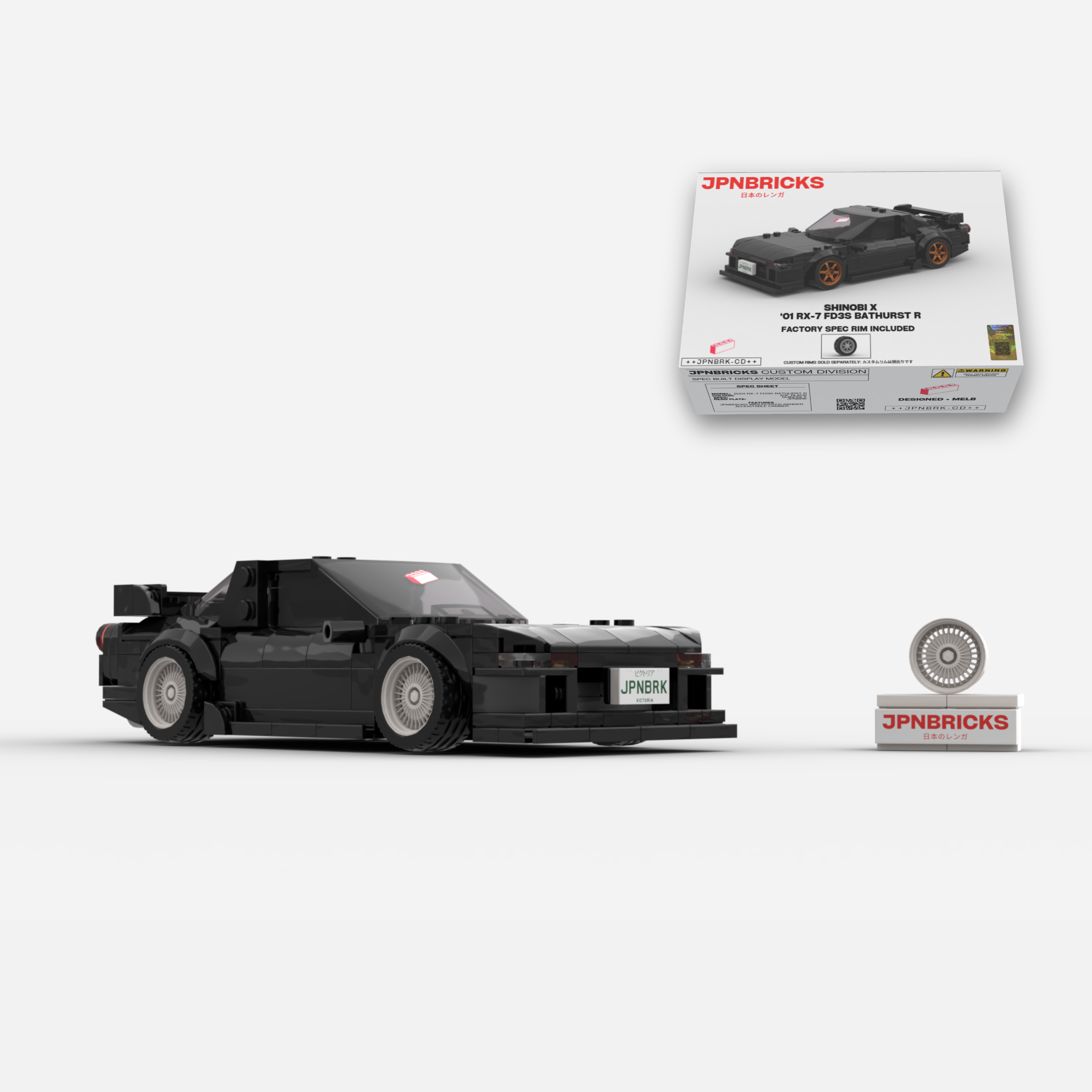 2001 RX-7 FD3S Bathurst R A3F Black Brick Car Model Kit