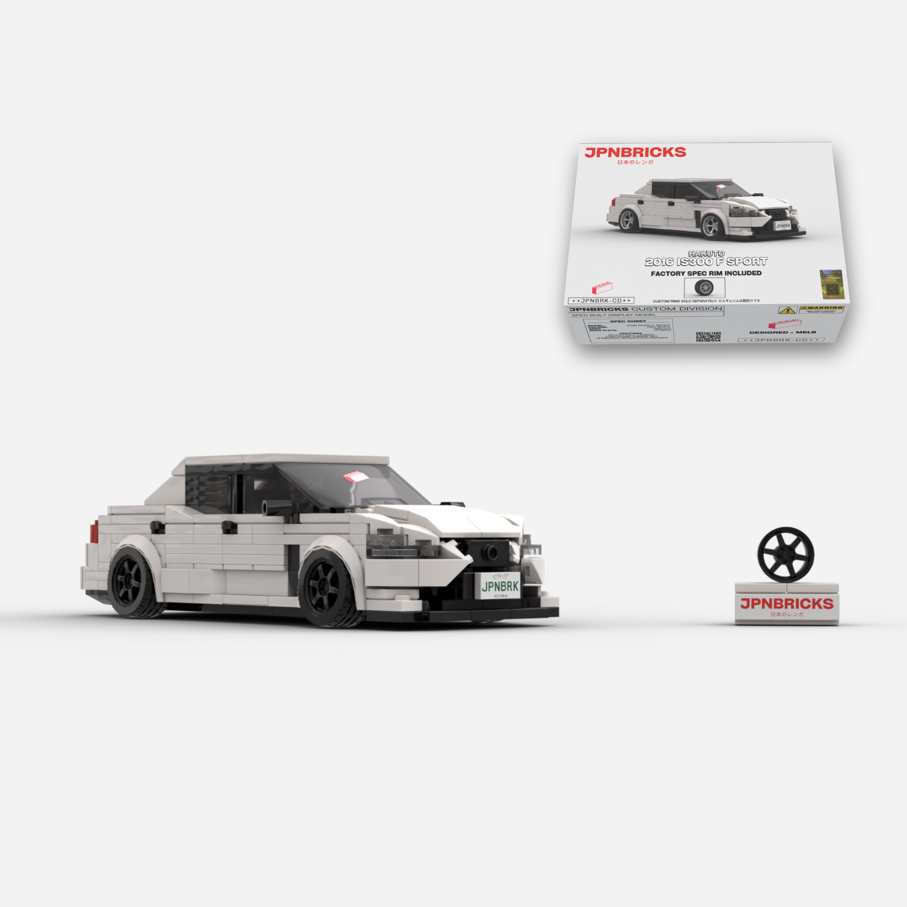 2016 IS300 F Sport 083 White Brick Car Model Kit