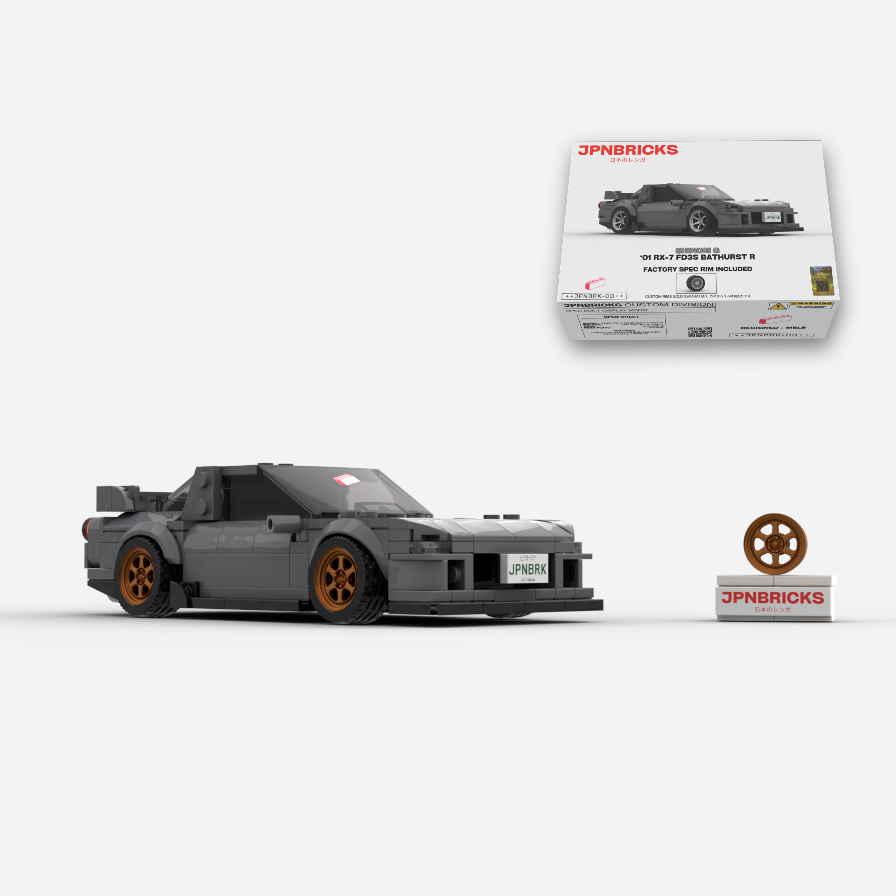 2001 RX-7 FD3S BATHURST R 25G GREY BRICK CAR MODEL KIT