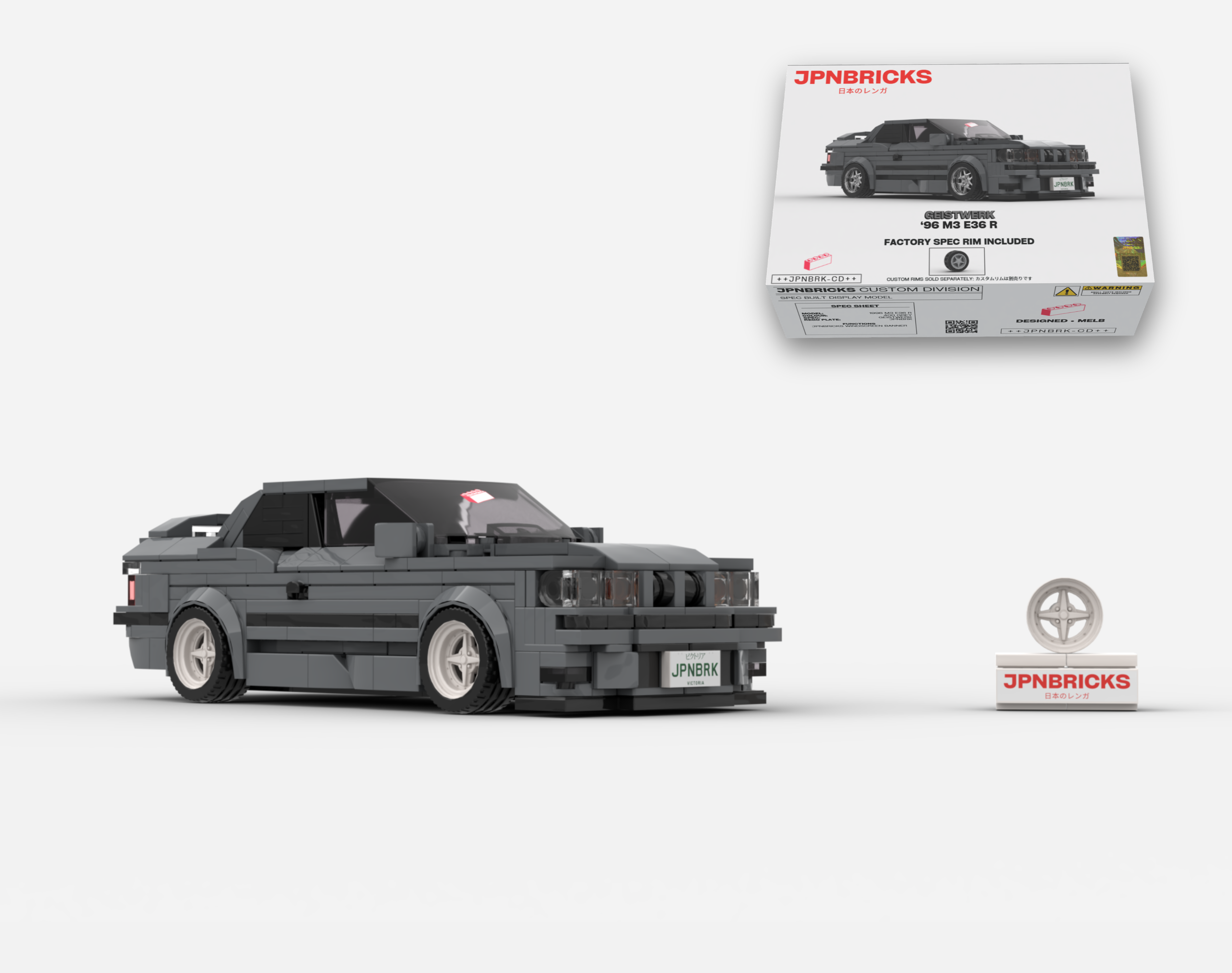 1996 M3 E36 R 400 GREY BRICK CAR MODEL KIT