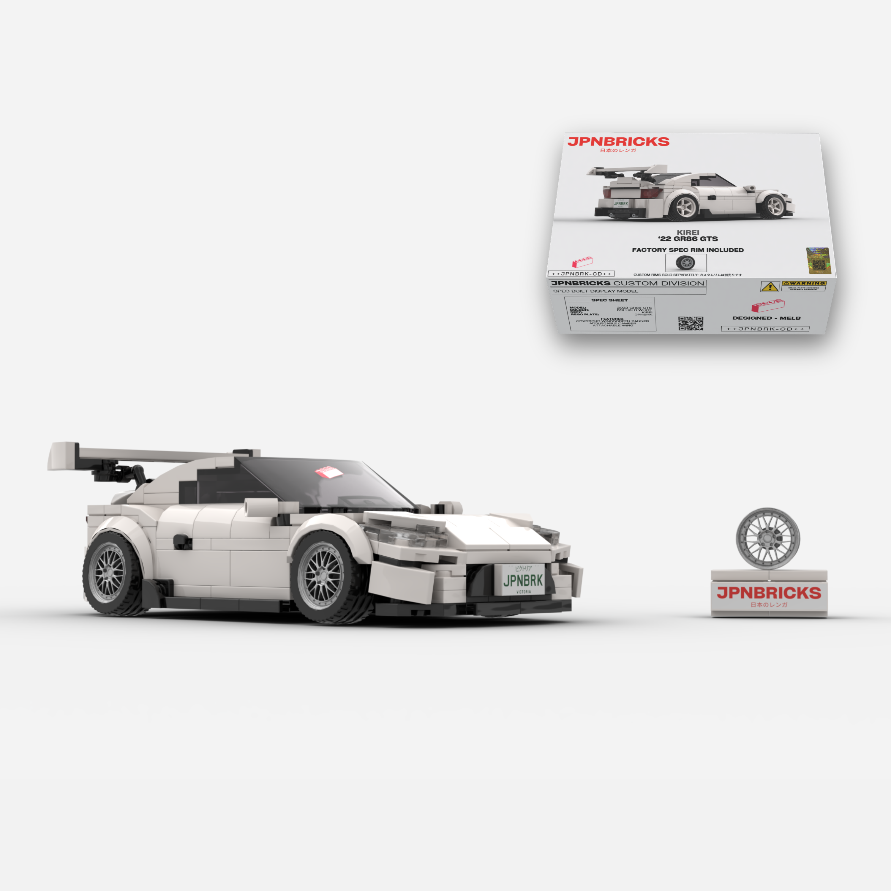 2022 GR86 GTS K1X White Brick Car Model Kit