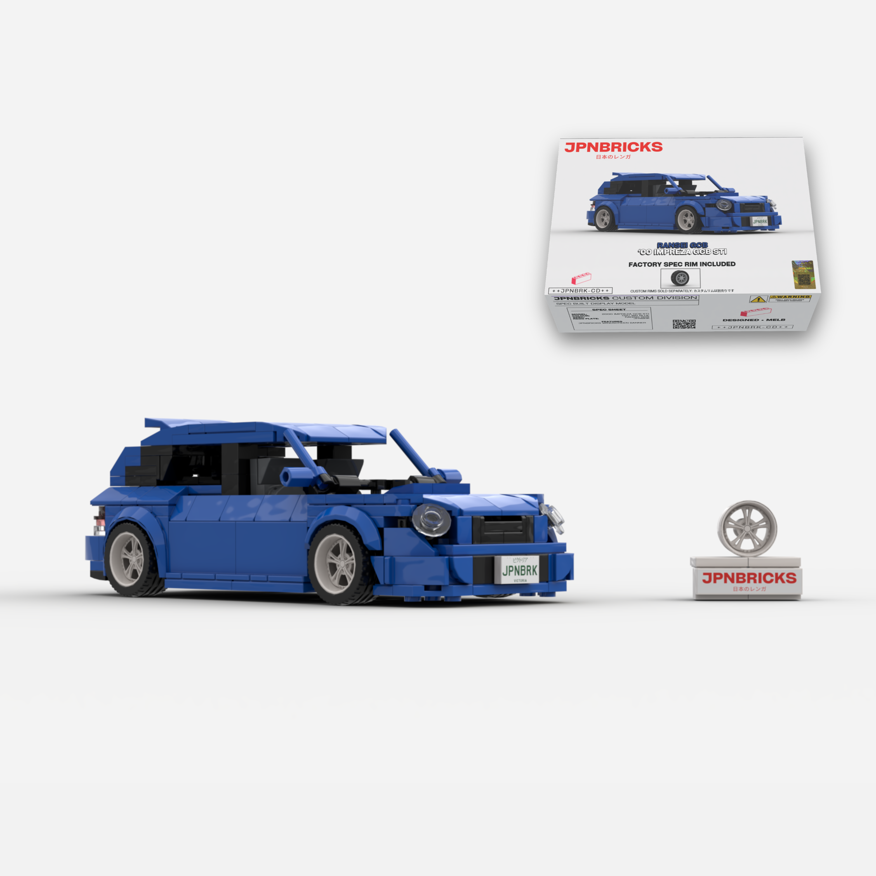 [PRE-ORDER] 2000 Impreza GCB STI 02C WR Blue Brick Car Model Kit