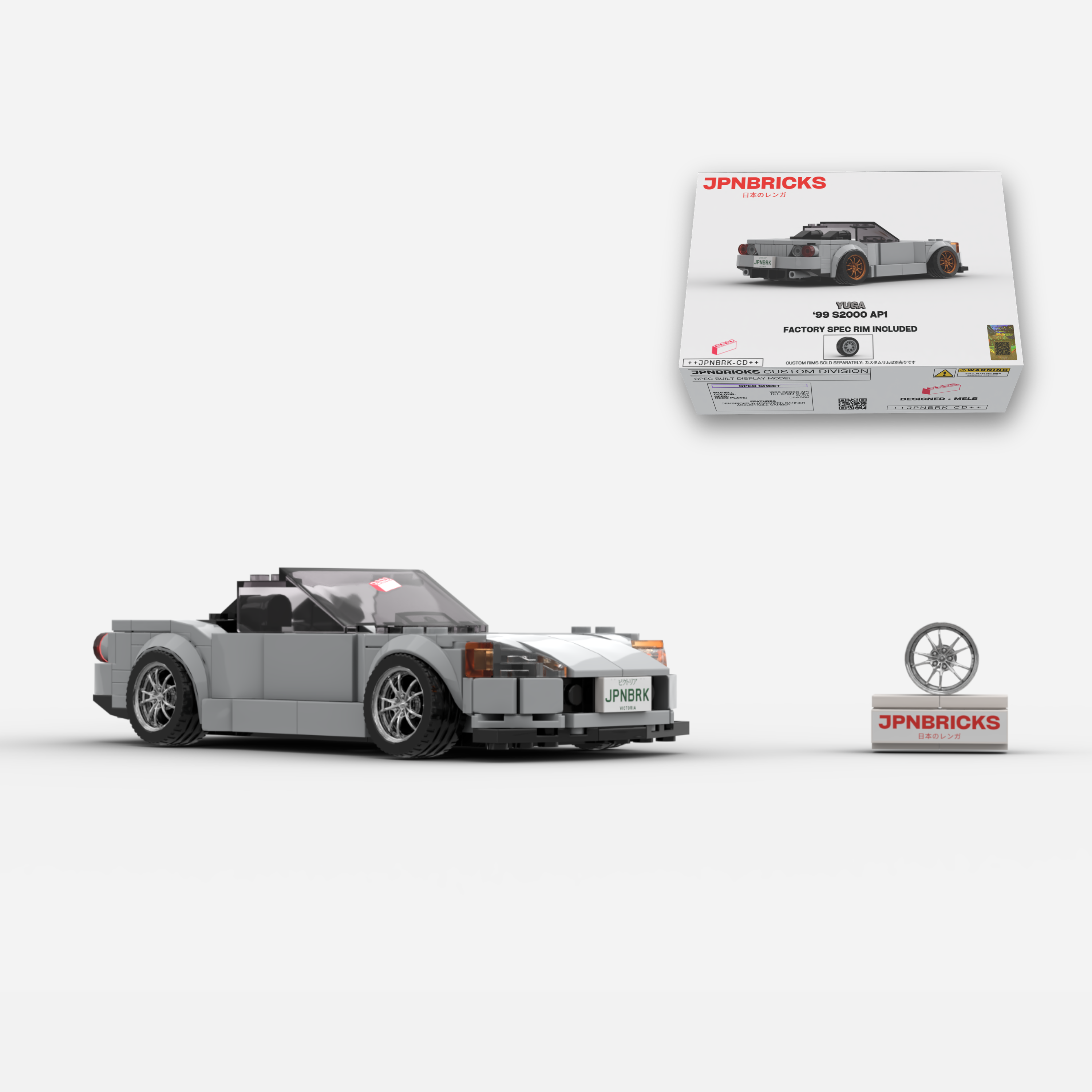 [PRE-ORDER] 1999 S2000 AP1 NH-676M GREY BRICK CAR MODEL KIT