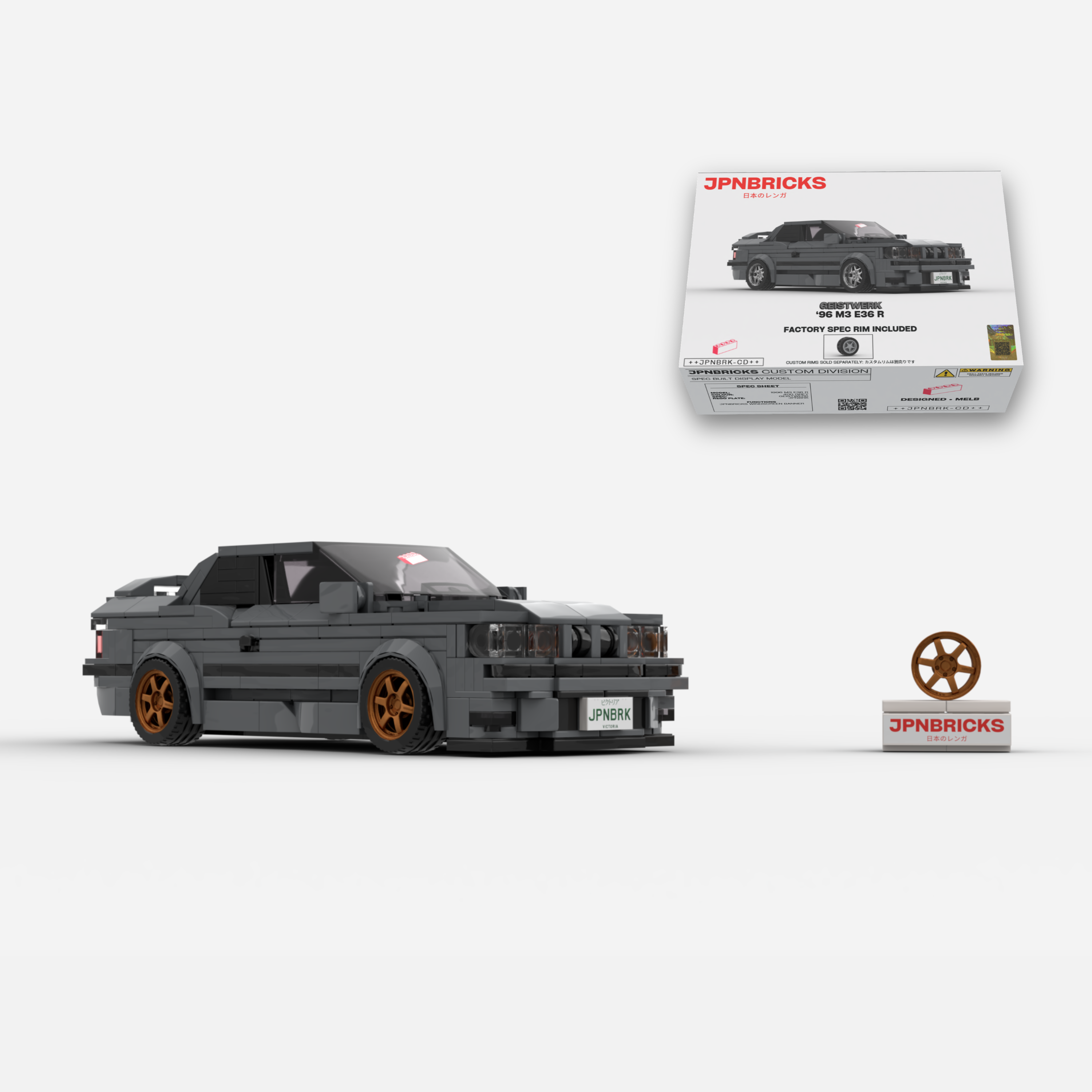 1996 M3 E36 R 400 GREY BRICK CAR MODEL KIT