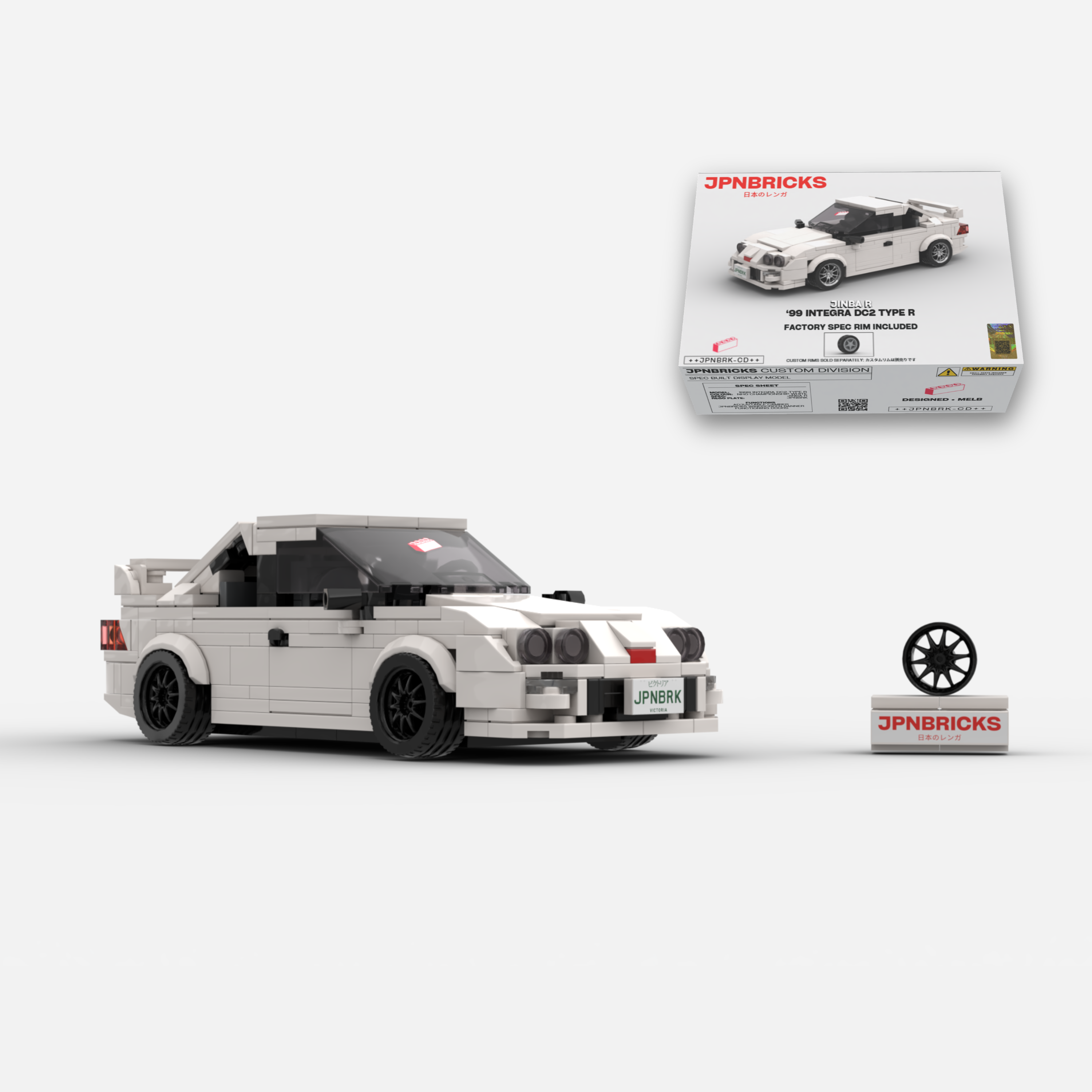 [PRE-ORDER] 1999 Integra DC2 Type R NH0 Championship White Brick Car Model Kit