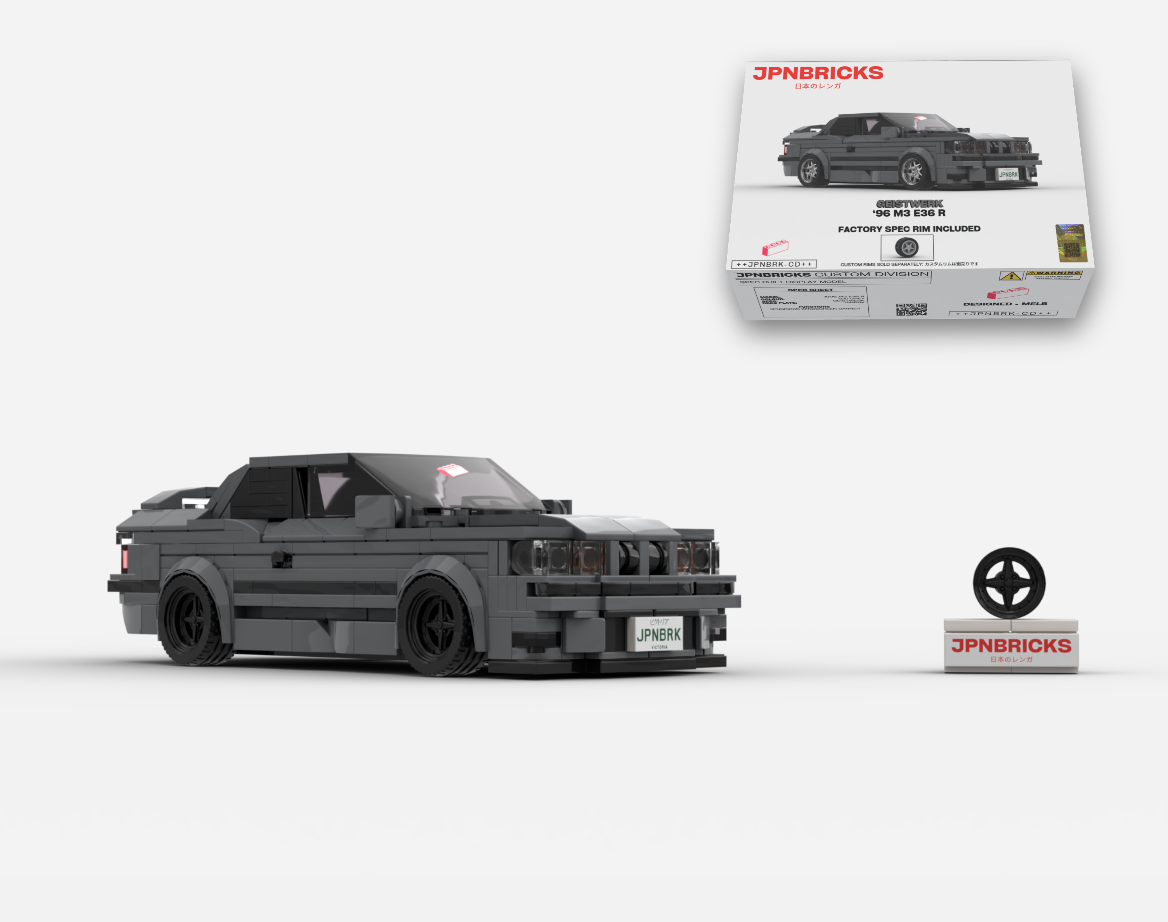 1996 M3 E36 R 400 GREY BRICK CAR MODEL KIT
