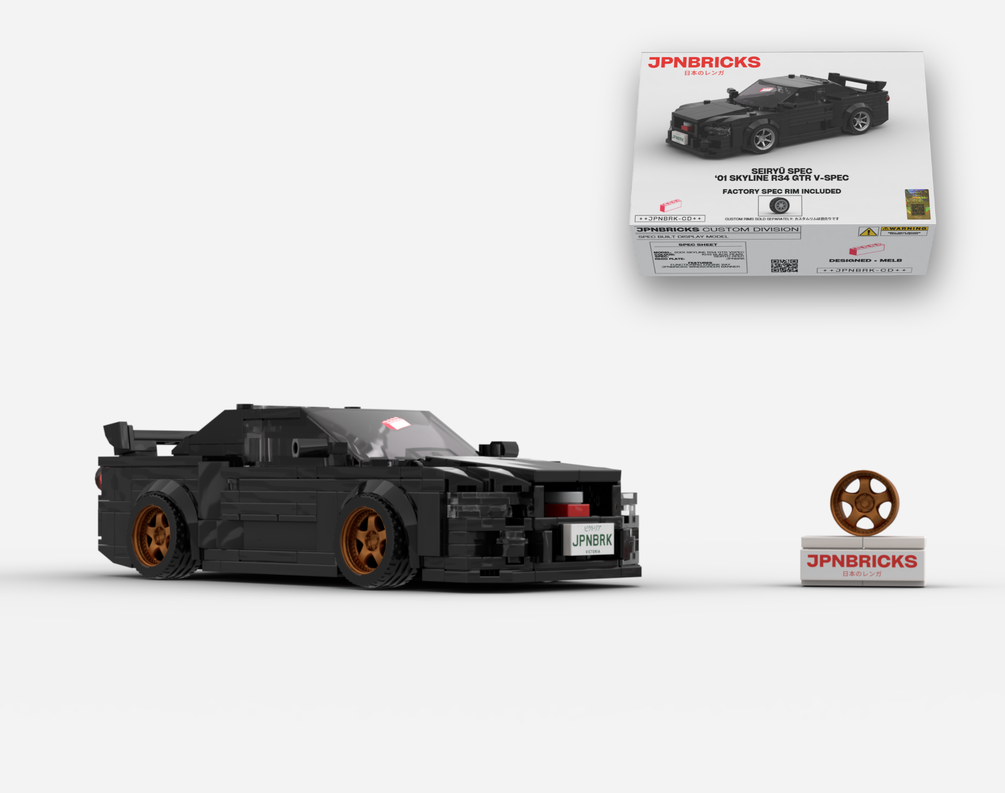2001 SKYLINE R34 GTR V-SPEC II KH3 BLACK