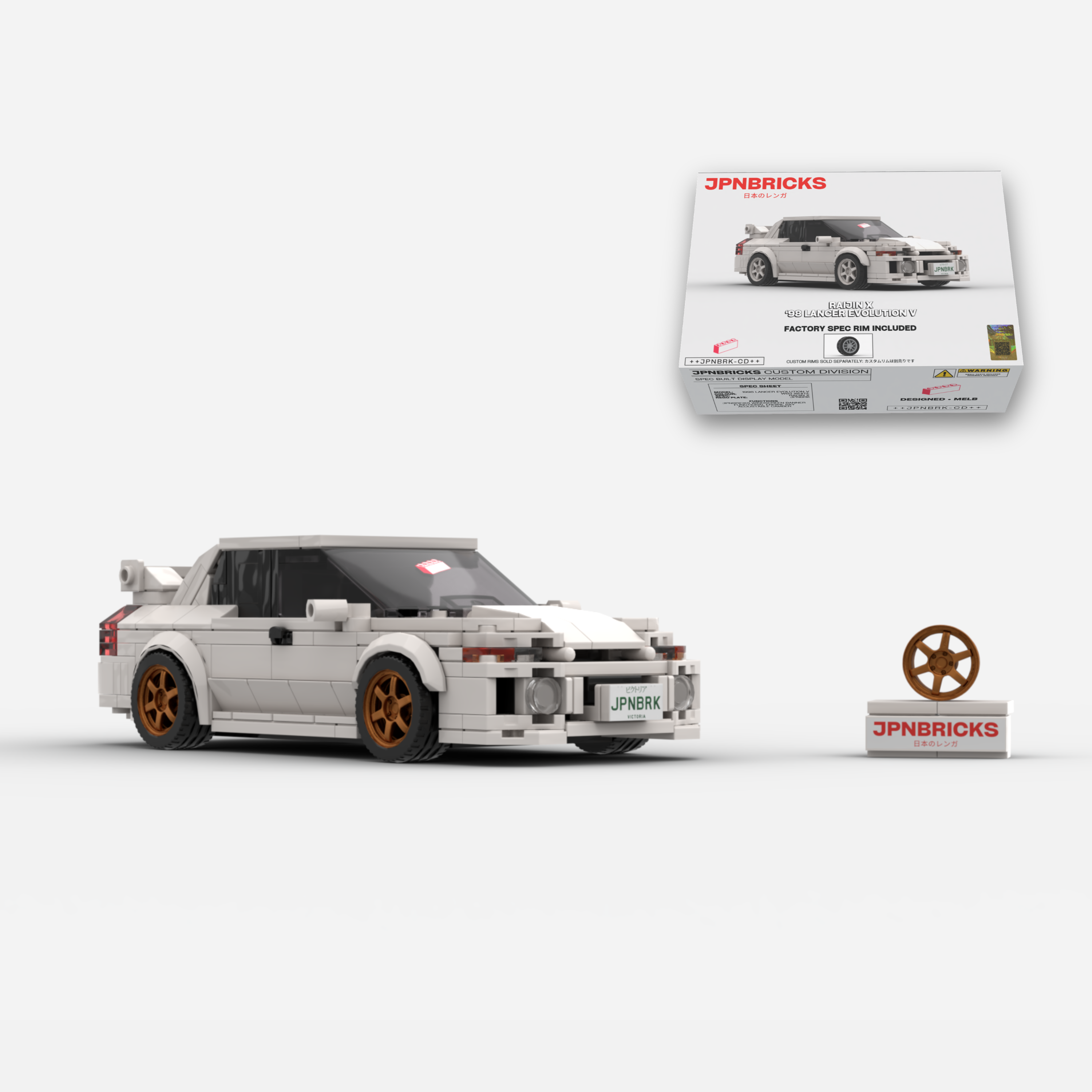 [PRE-ORDER] 1998 Lancer Evolution V W83 White Brick Car Model Kit