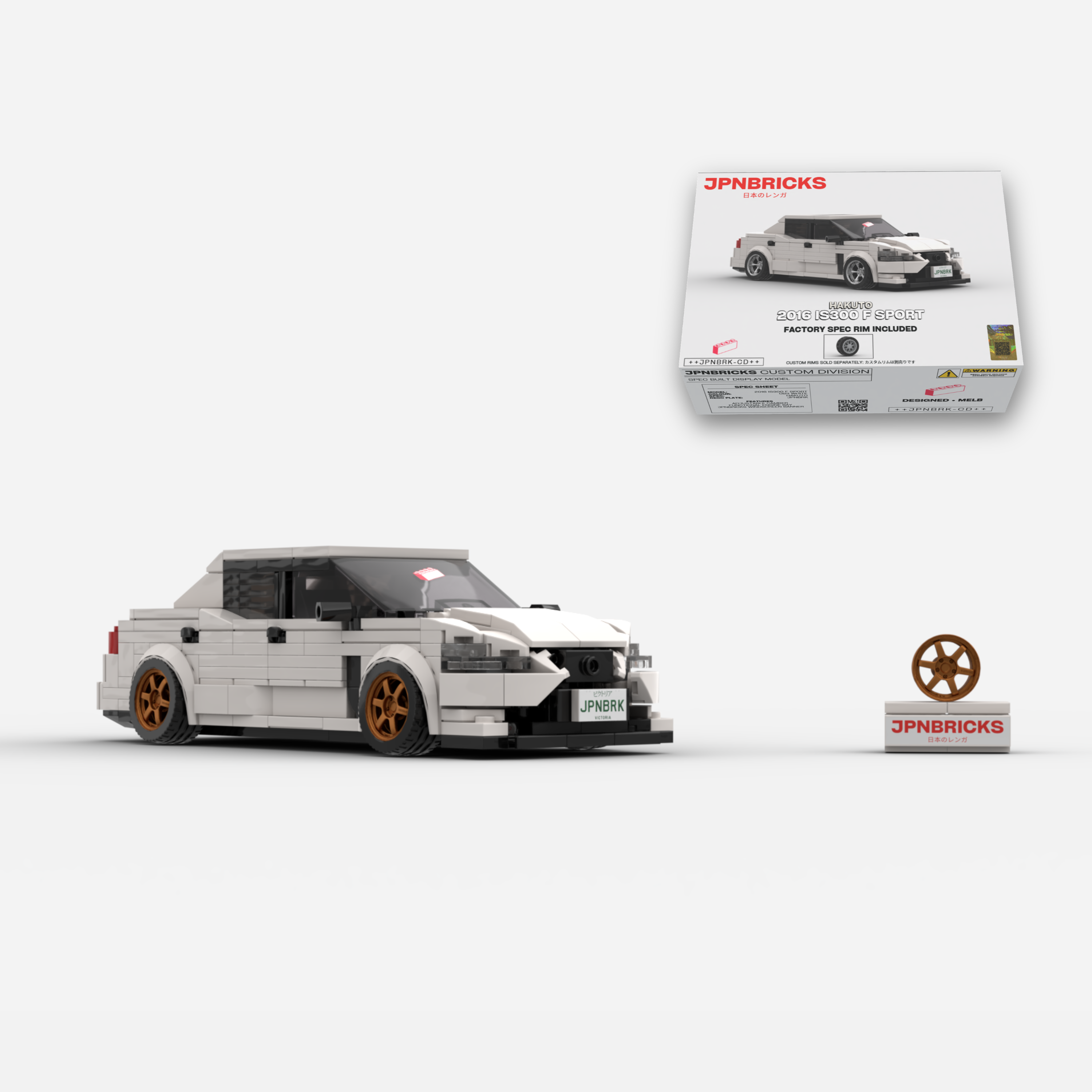 2016 IS300 F Sport 083 White Brick Car Model Kit