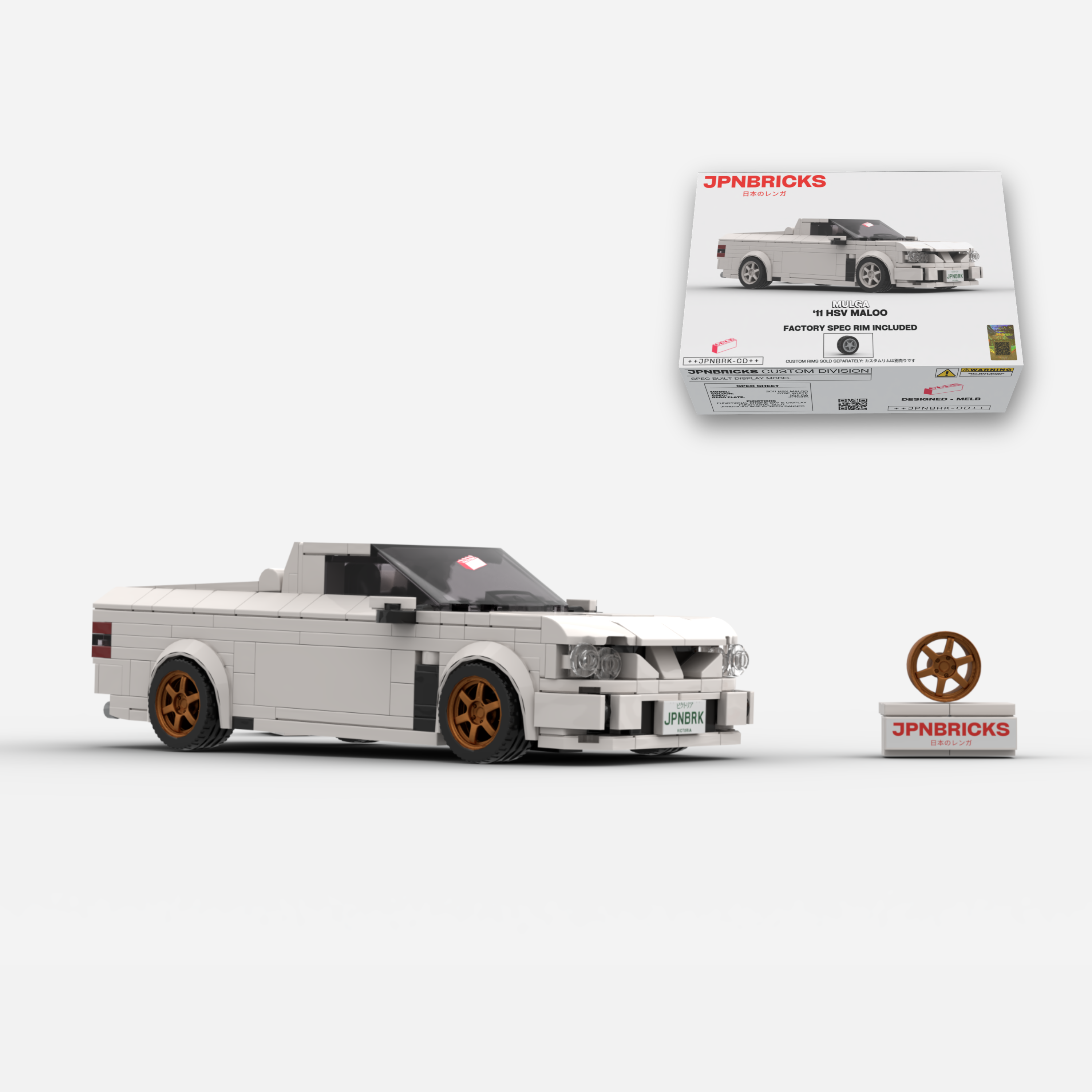 2011 HSV Maloo 679F White Brick Car Model Kit