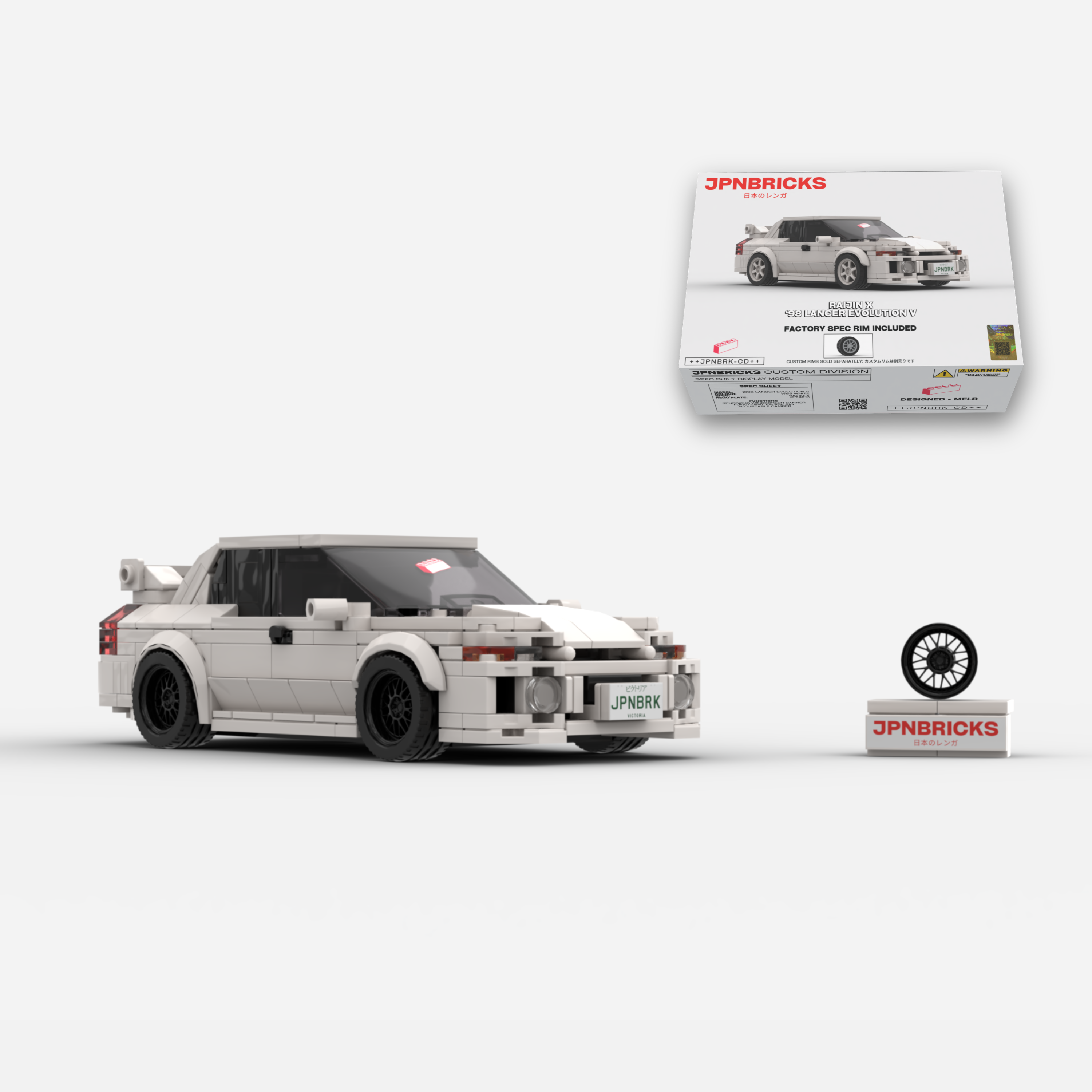 [PRE-ORDER] 1998 Lancer Evolution V W83 White Brick Car Model Kit