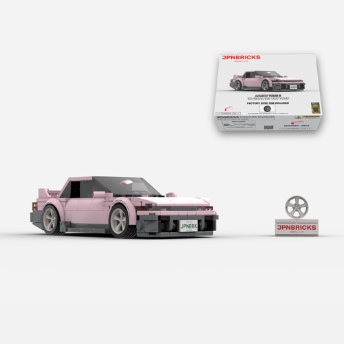 1989 Silvia S13 Sakura Pink Two Tone Brick Car Model Kit