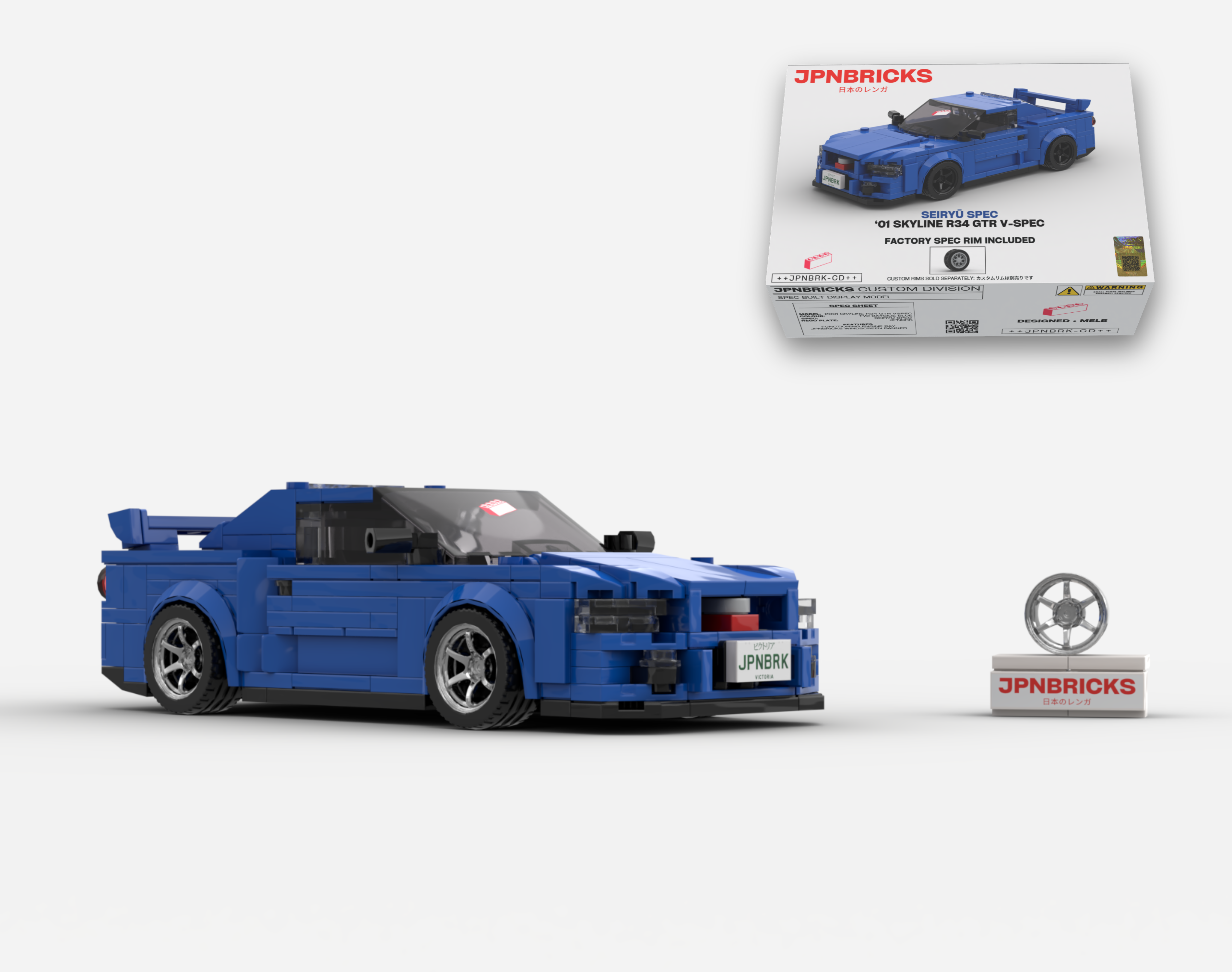 2001 SKYLINE R34 GTR V-SPEC II TV2 BAYSIDE BLUE
