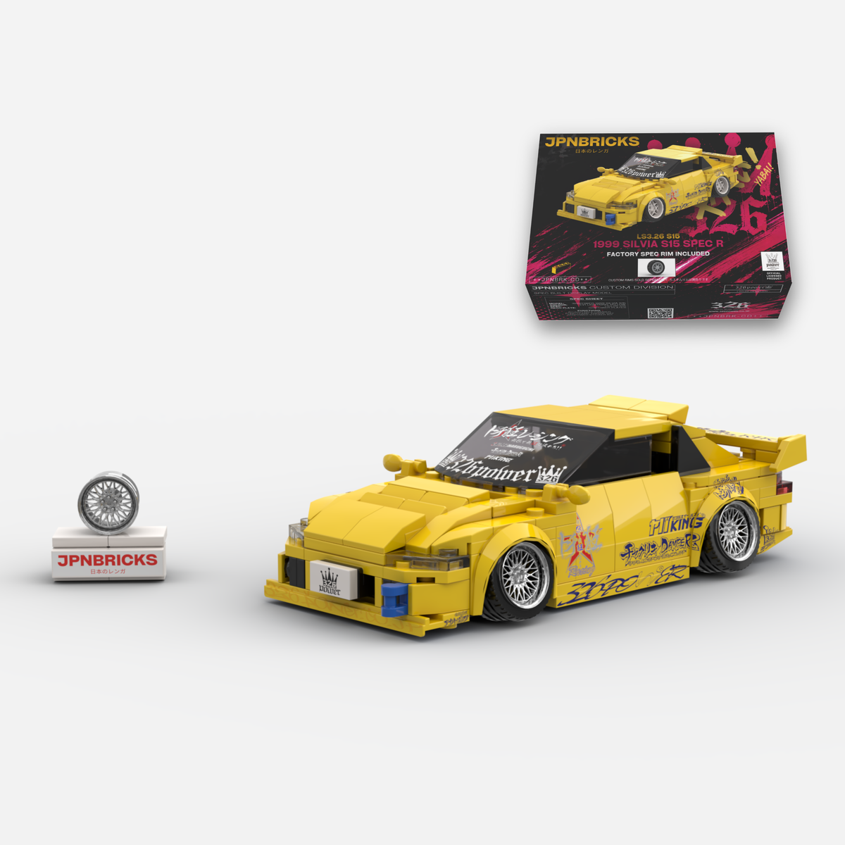 326POWER® LS3.26 S15 1999 Silvia S15 Spec R Brick Car Model Kit