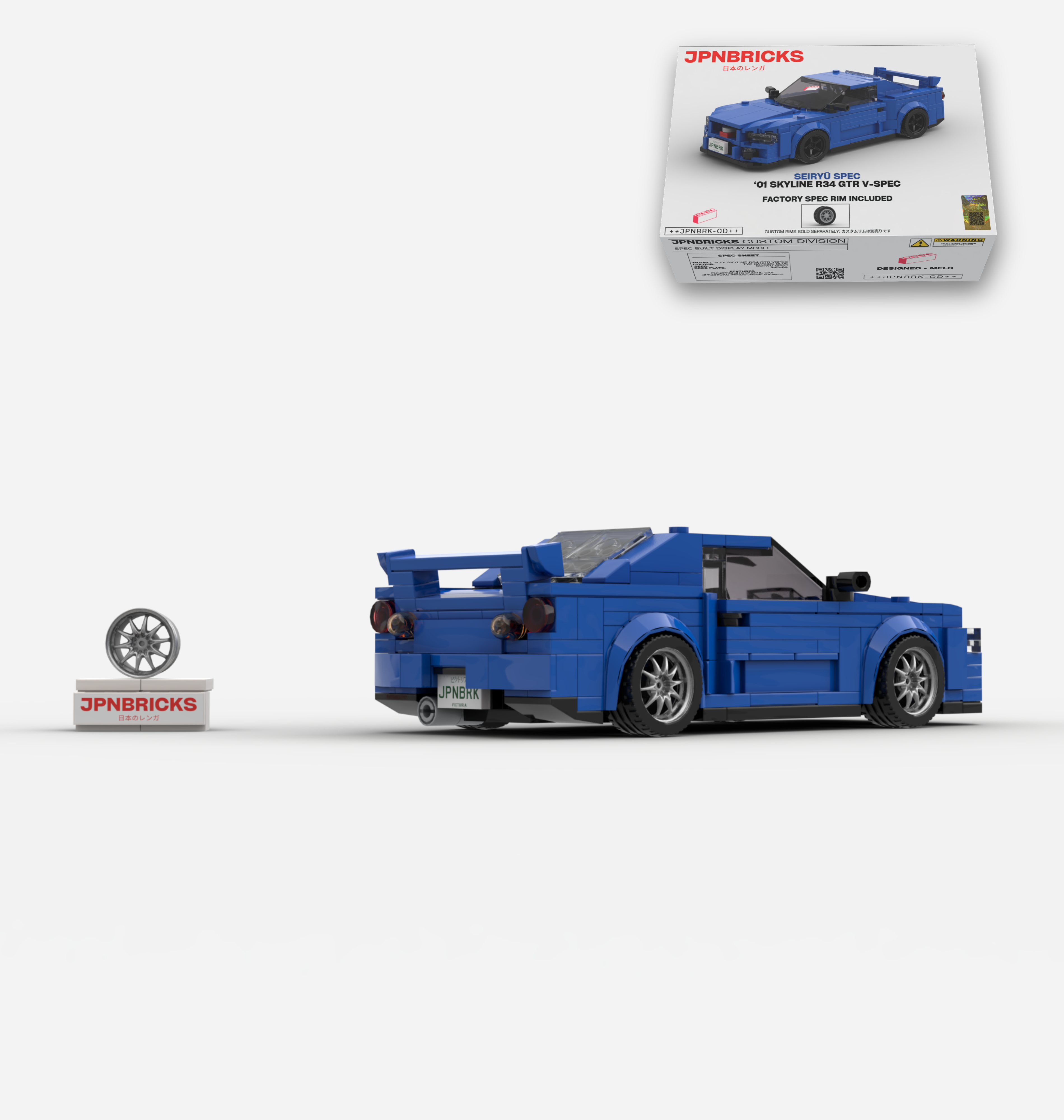 2001 SKYLINE R34 GTR V-SPEC II TV2 BLUE