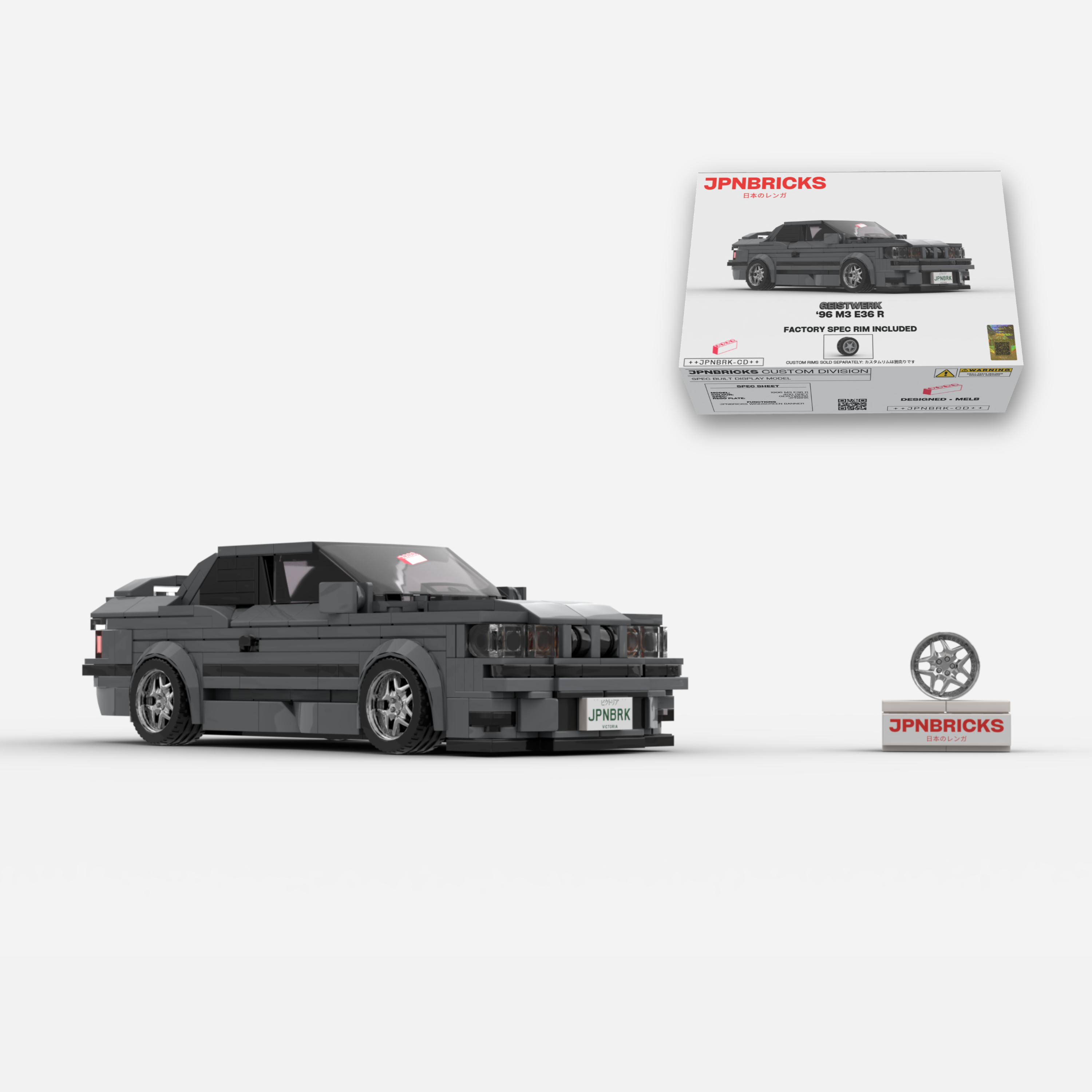 1996 M3 E36 R 400 GREY BRICK CAR MODEL KIT