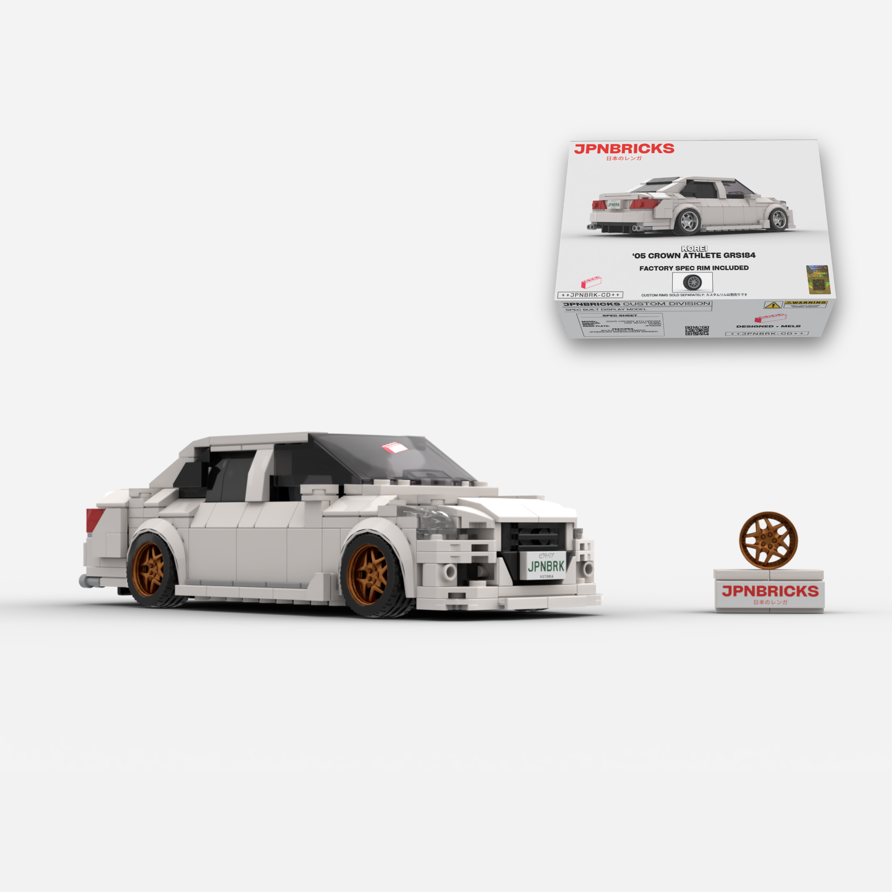 2005 Crown Athlete GRS184 062 White Brick Car Model Kit