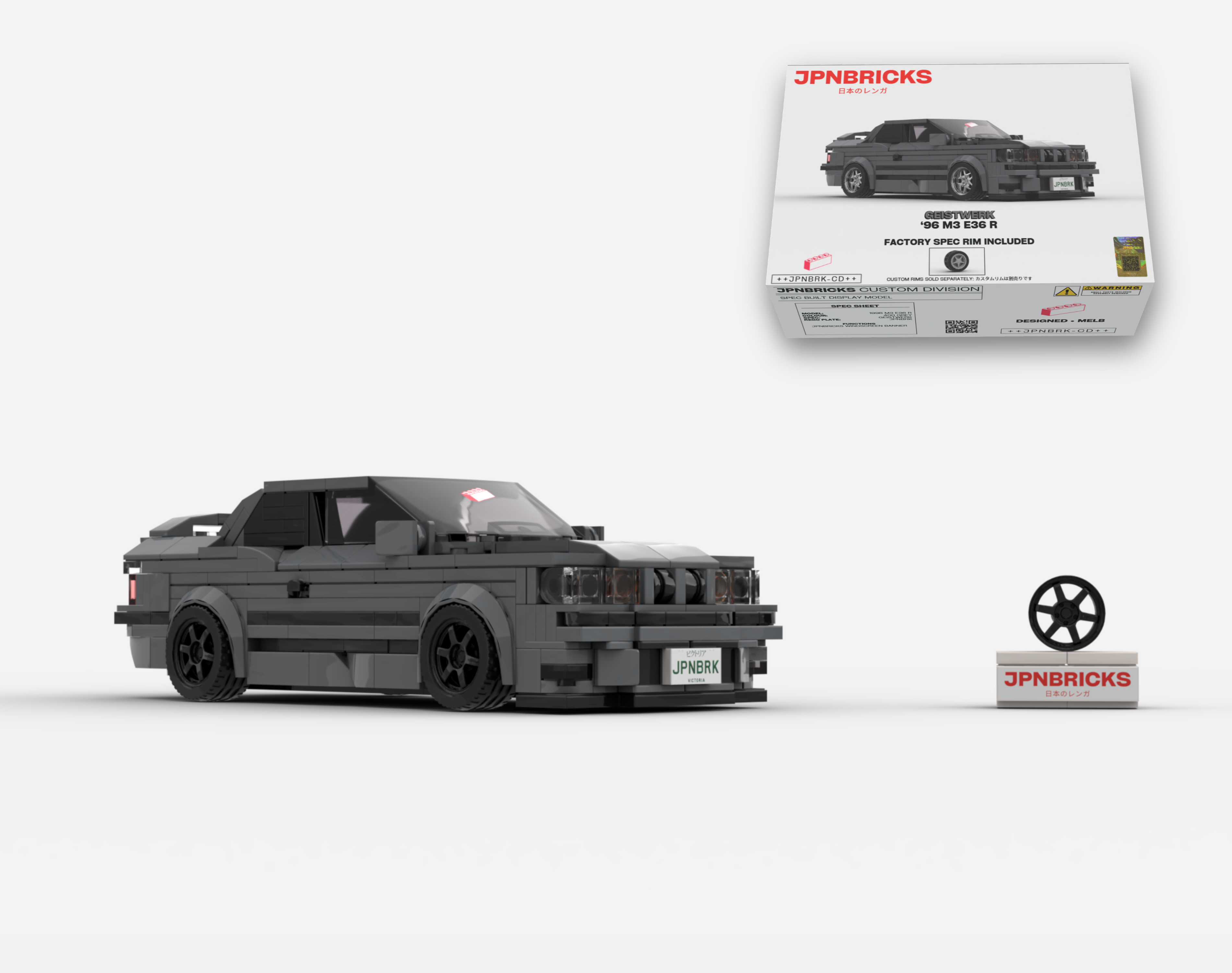 1996 M3 E36 R 400 GREY BRICK CAR MODEL KIT