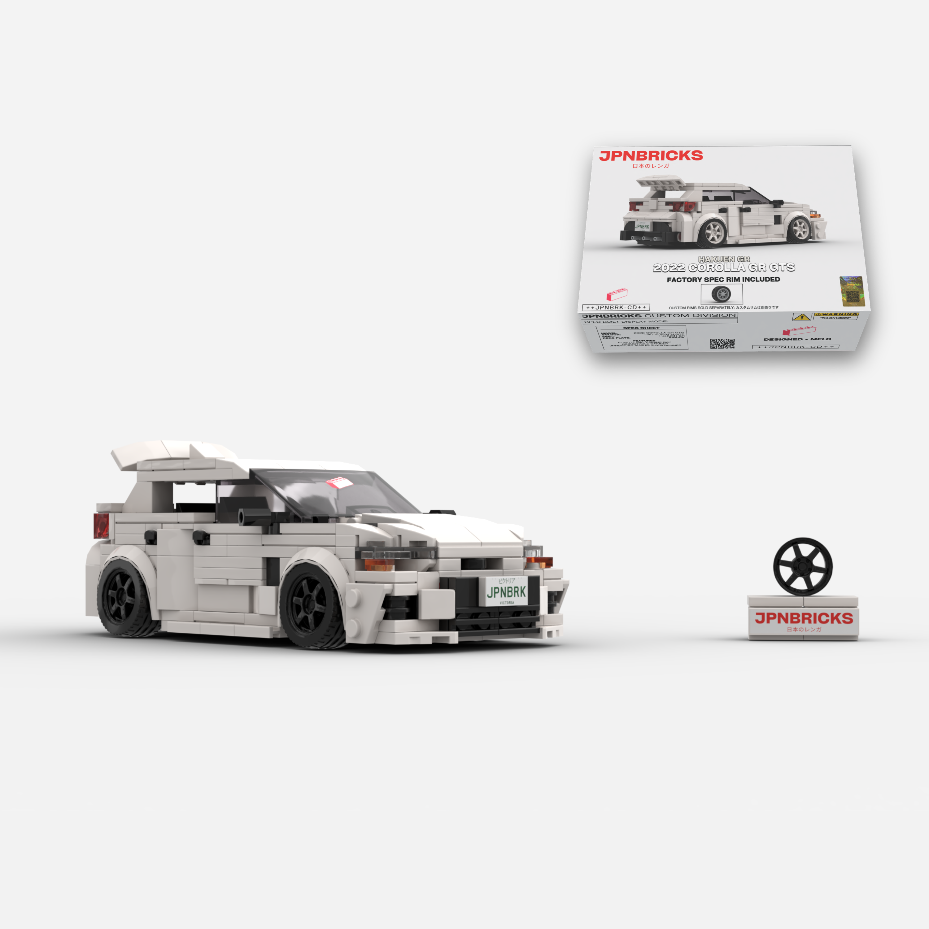 [PRE-ORDER] 2022 Corolla GR GTS 040 Super White Brick Car Model Kit