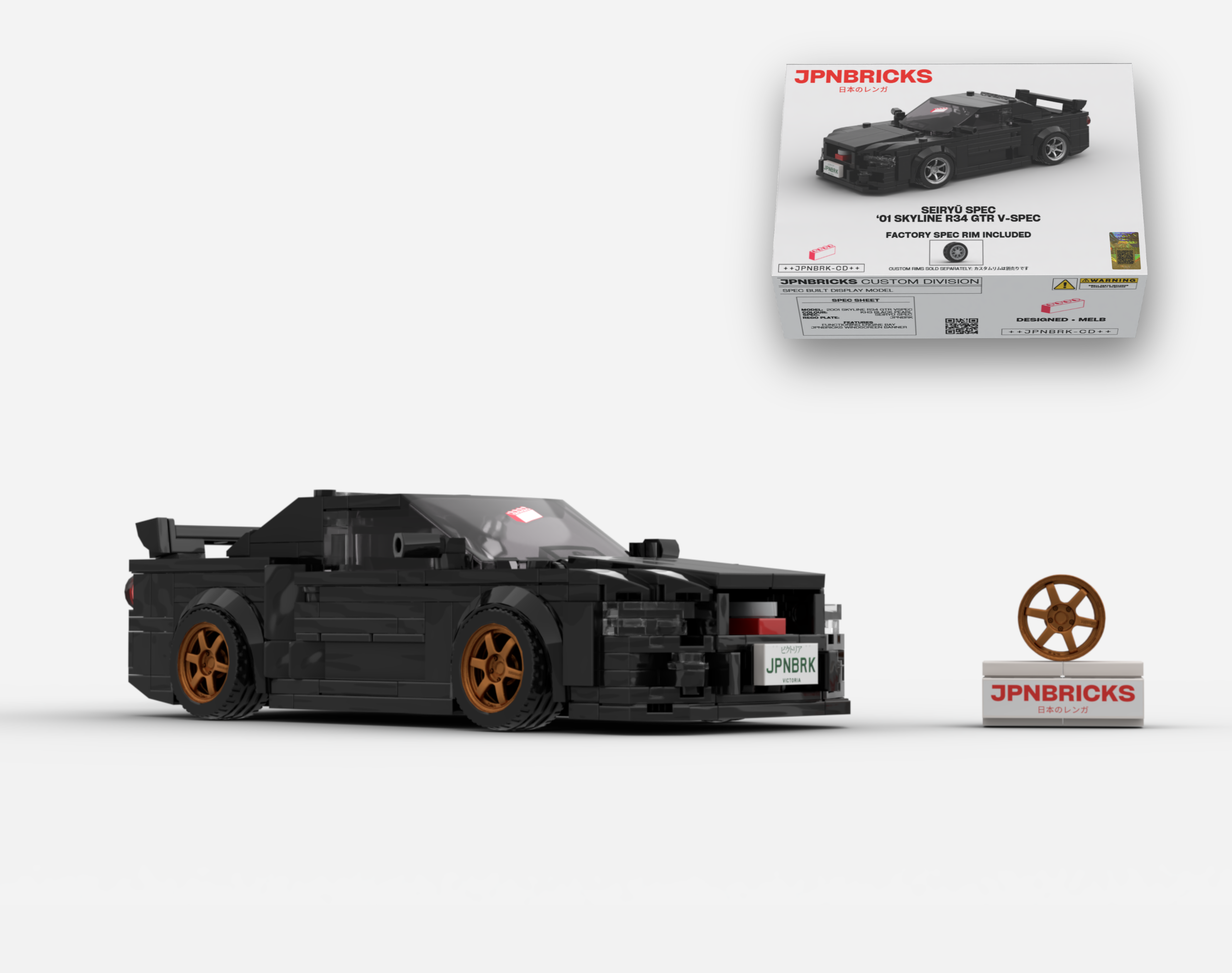 2001 SKYLINE R34 GTR V-SPEC II KH3 BLACK