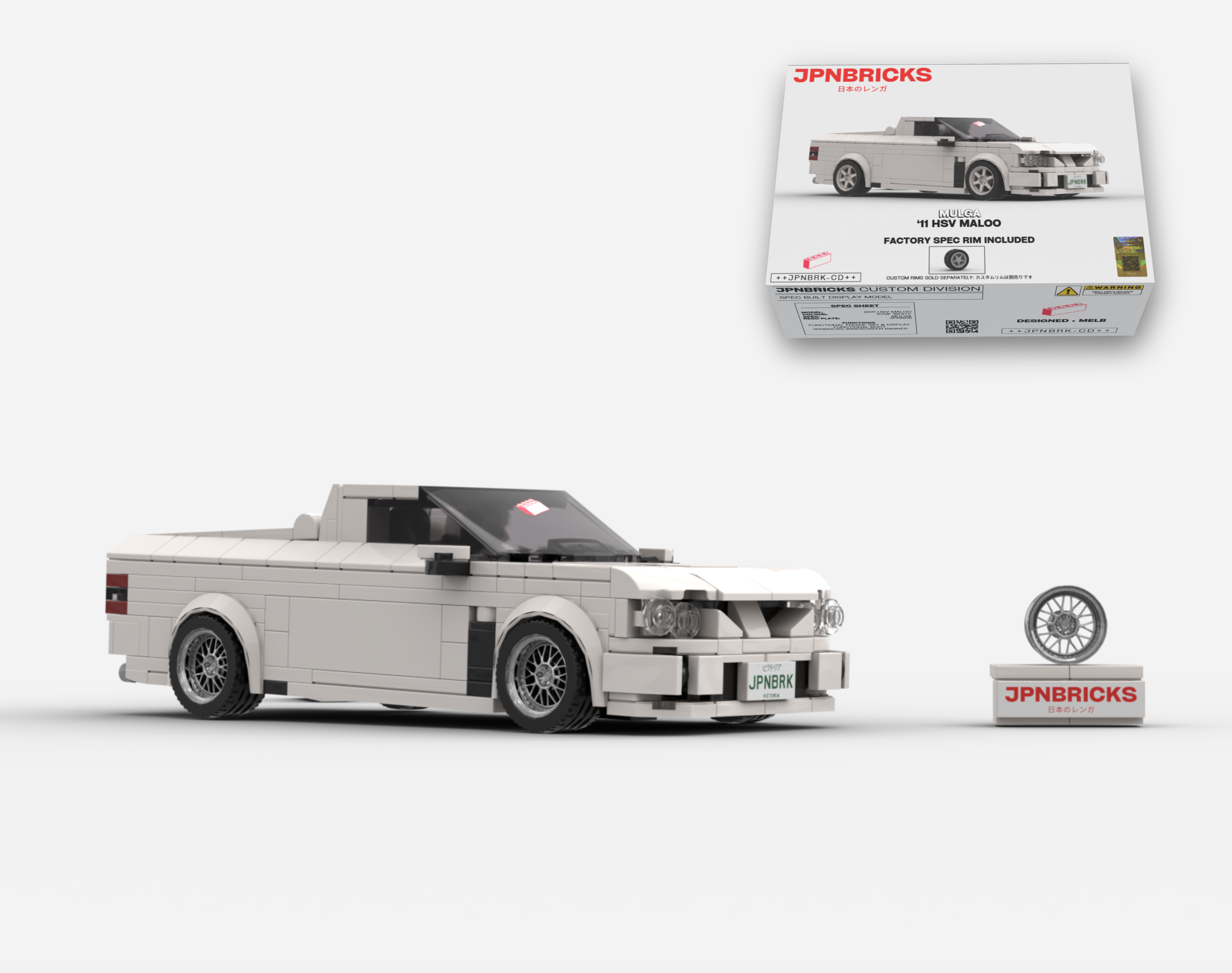2011 HSV MALOO 679F WHITE BRICK CAR MODEL KIT