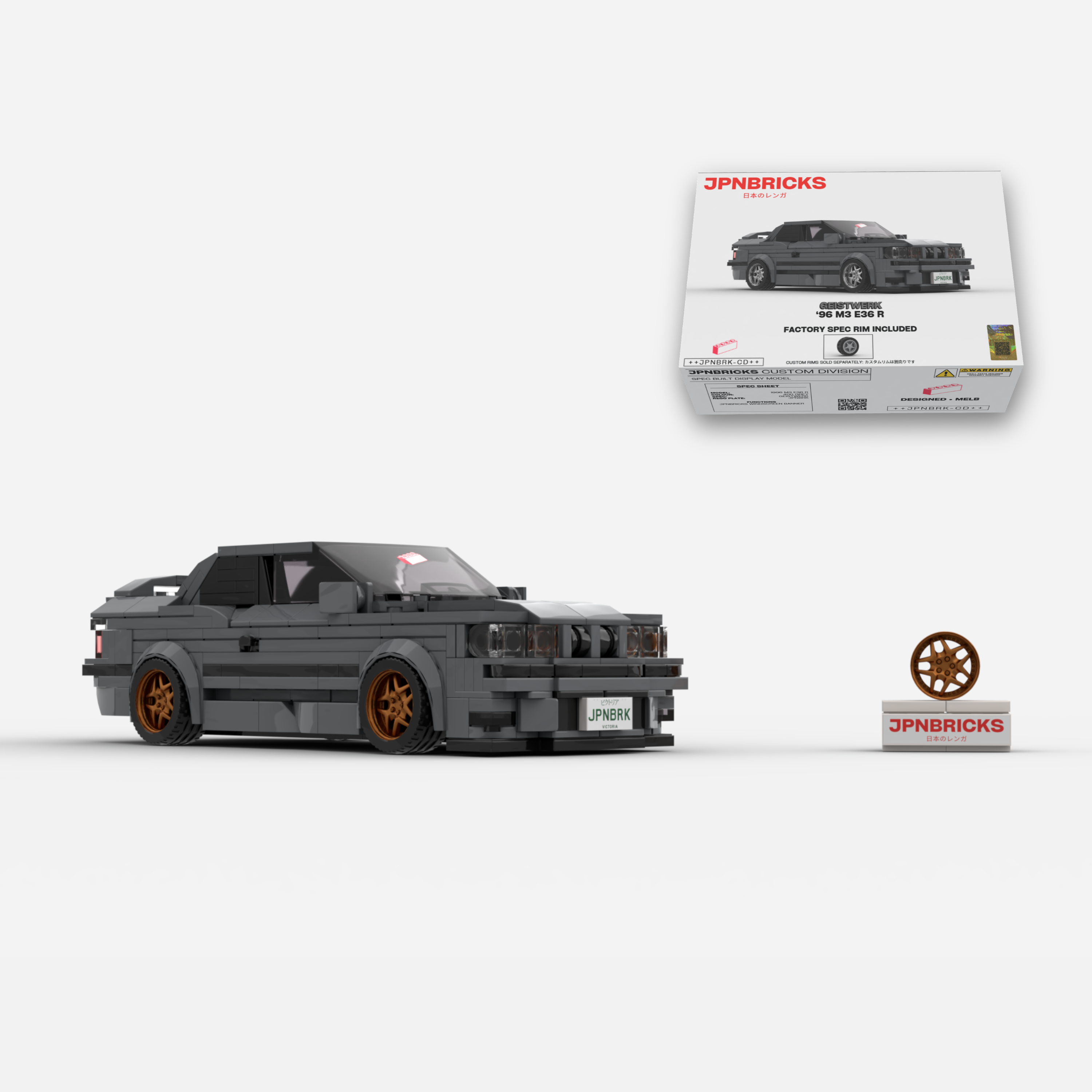 1996 M3 E36 R 400 GREY BRICK CAR MODEL KIT